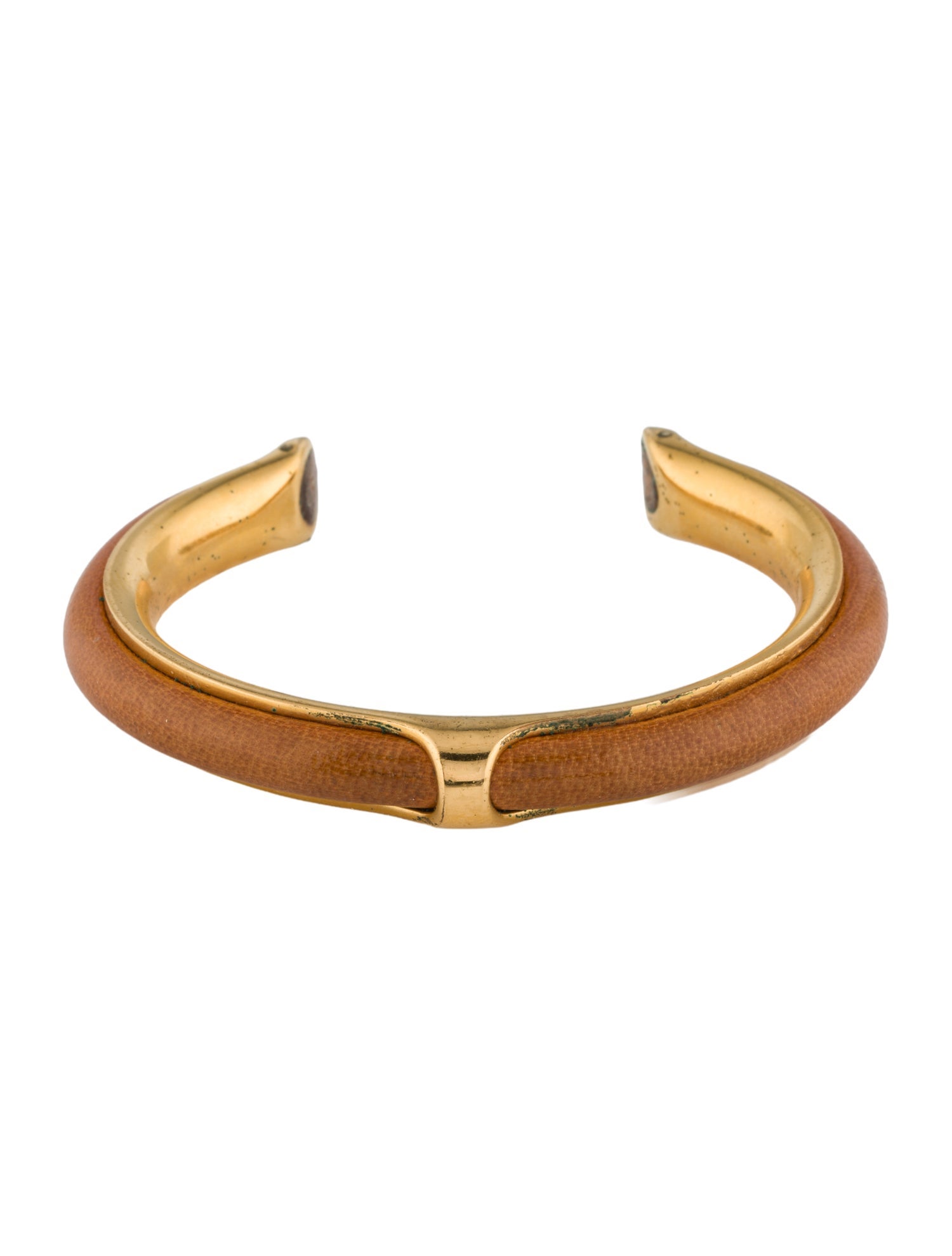 Hermès Leather Kyoto Cuff Bracelet