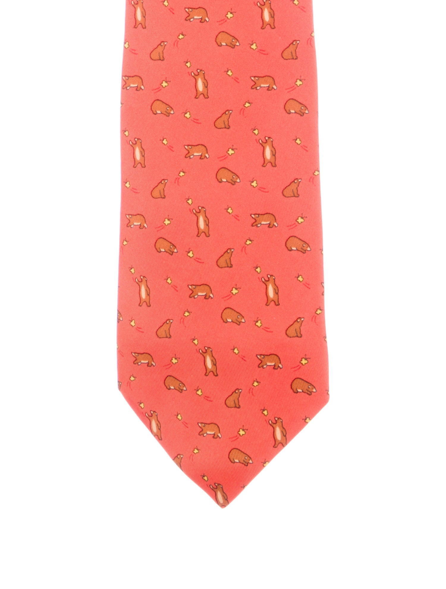 Hermès Silk Pattern Print Tie