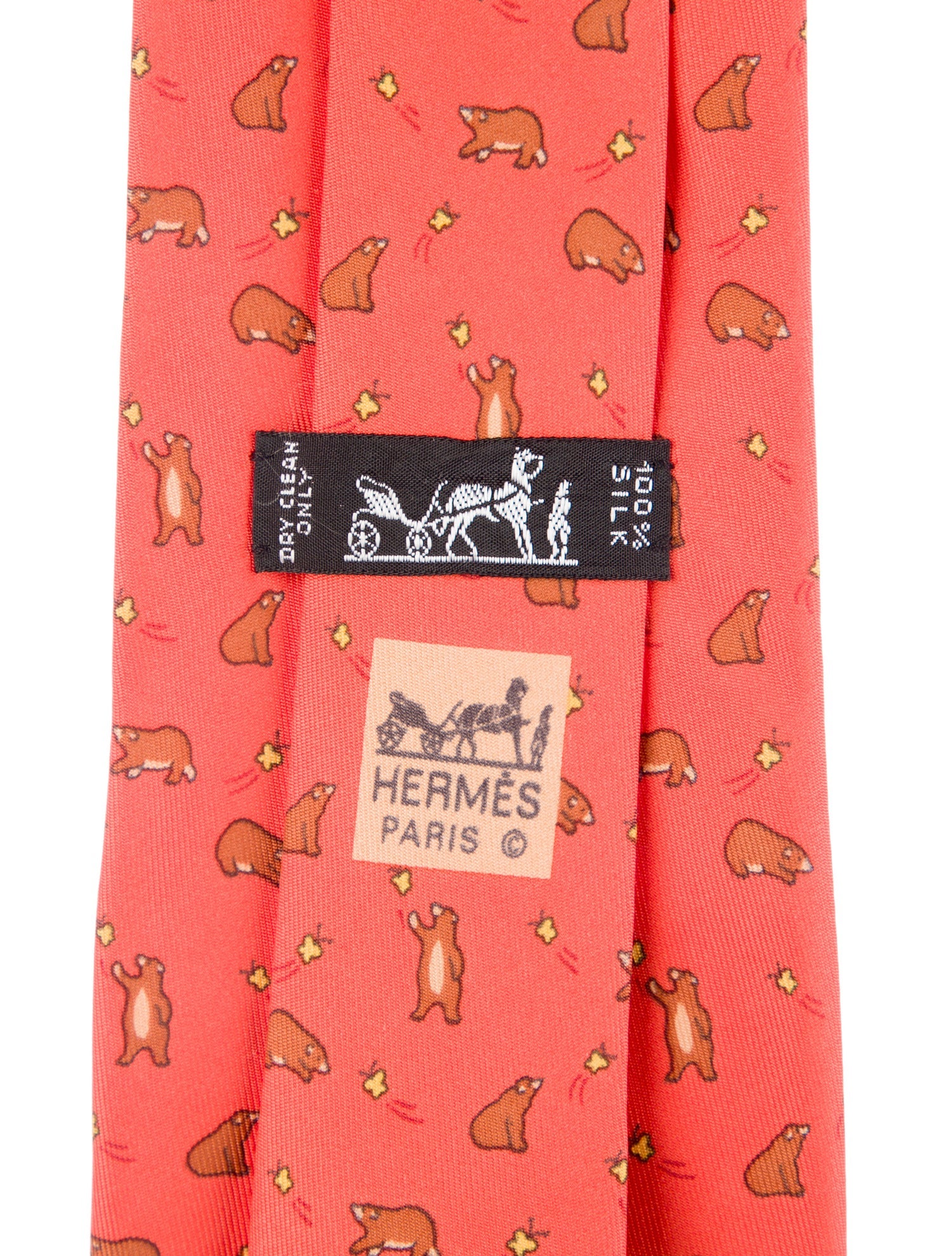 Hermès Silk Pattern Print Tie