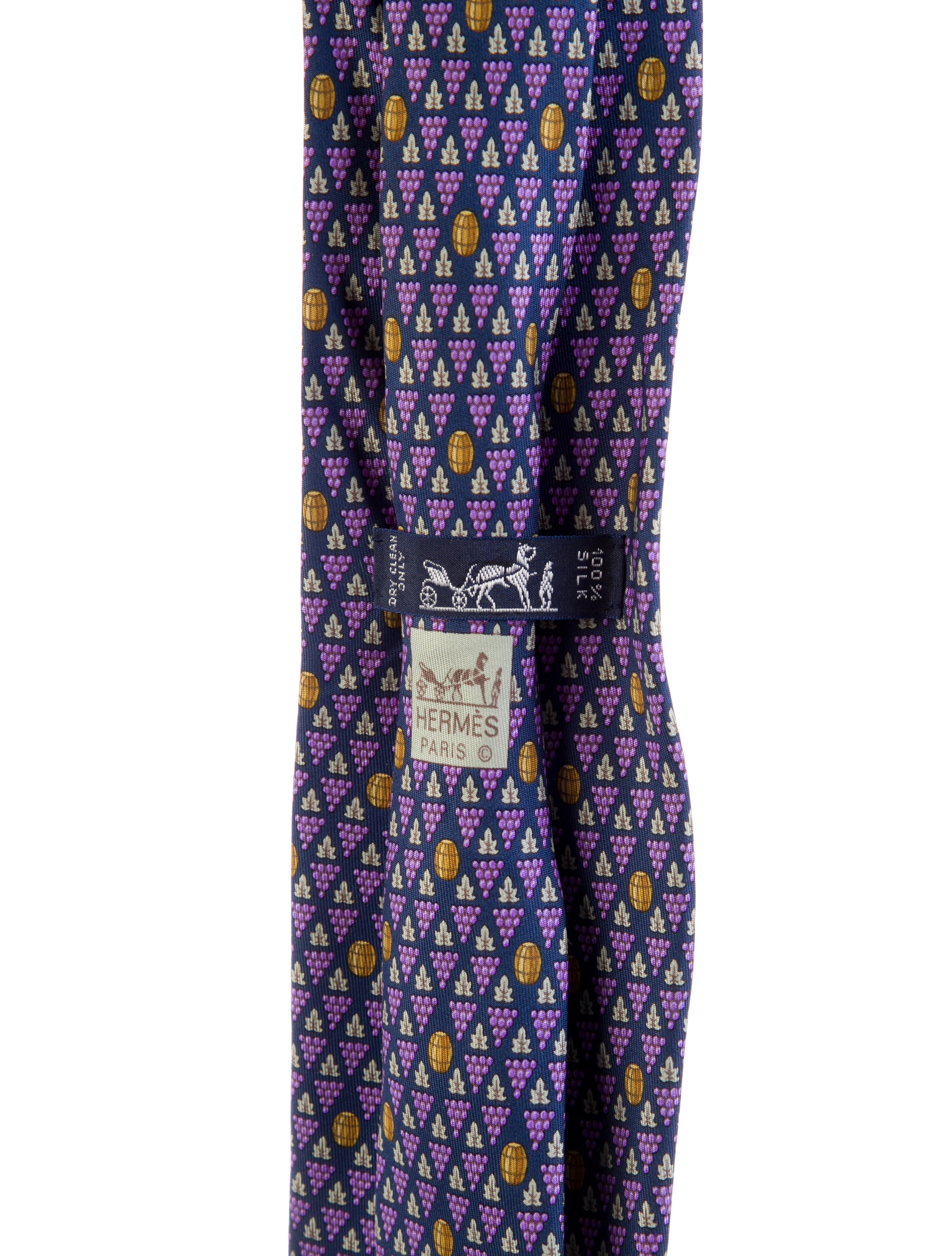 Hermès Pattern Print Silk Tie