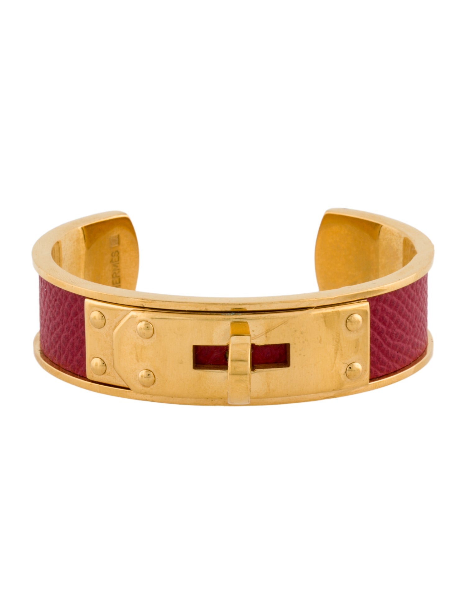 Hermès Leather Kelly Cuff Bracelet