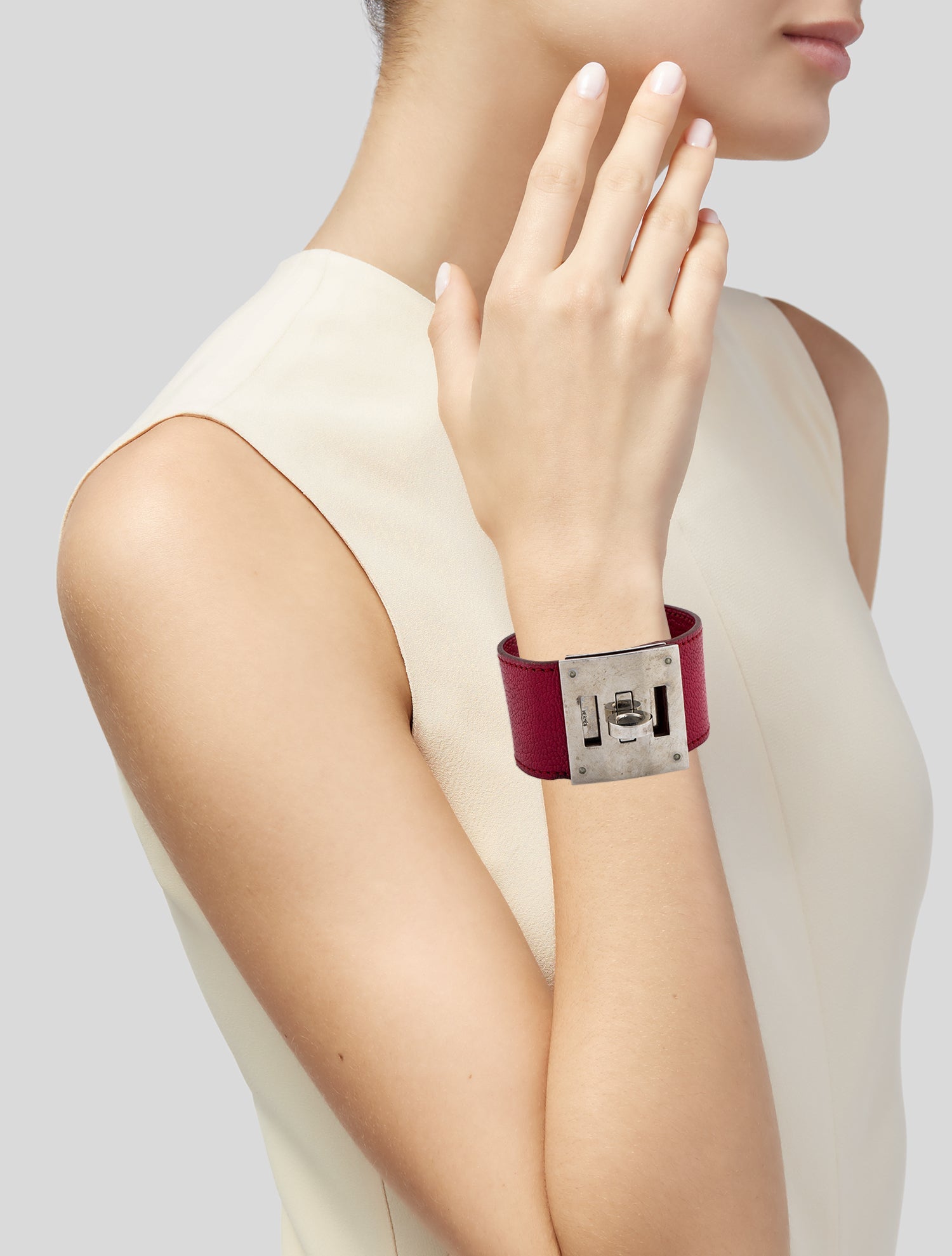 Hermès Leather Kelly Dog Wrap Bracelet