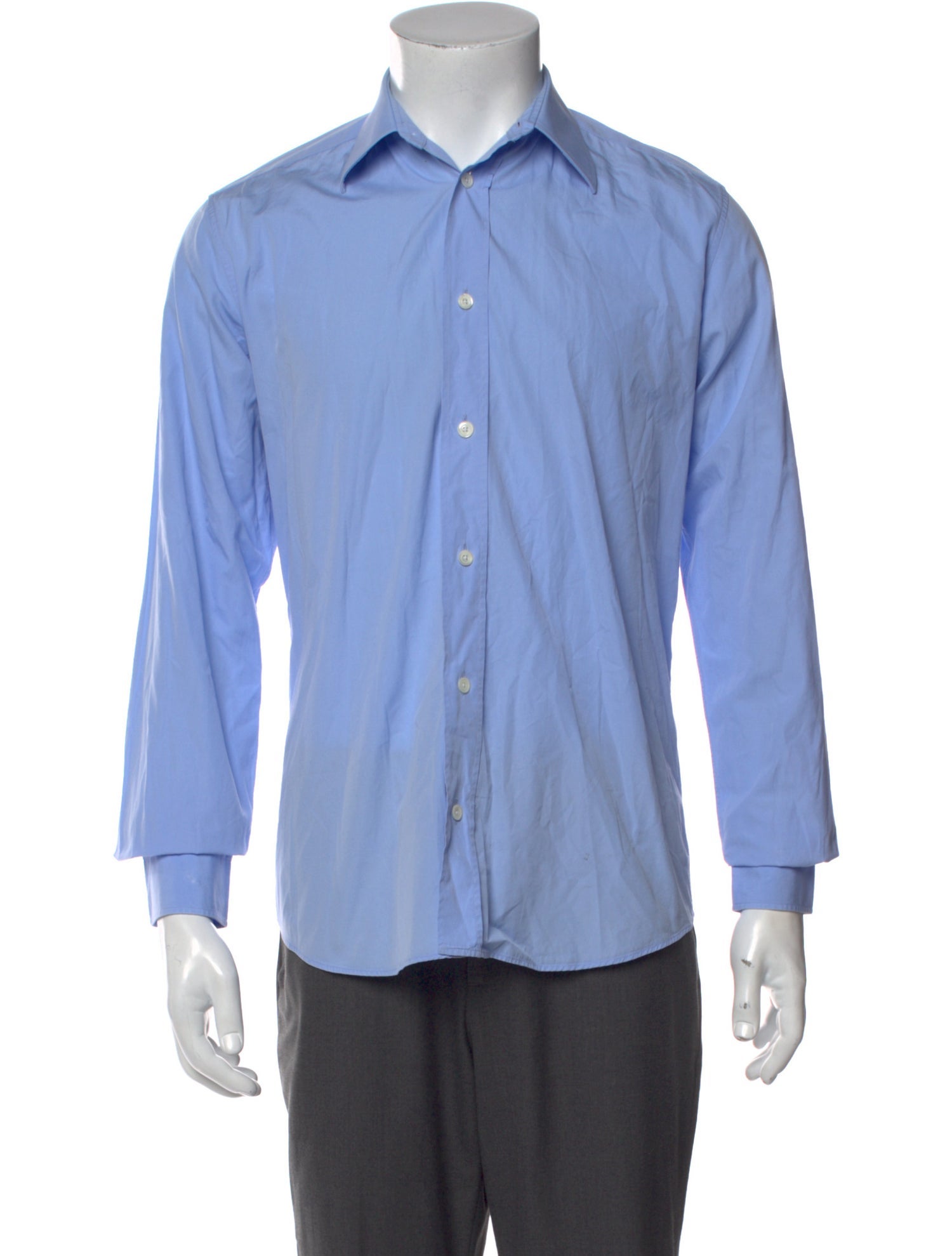 Hermès Striped Long Sleeve Dress Shirt