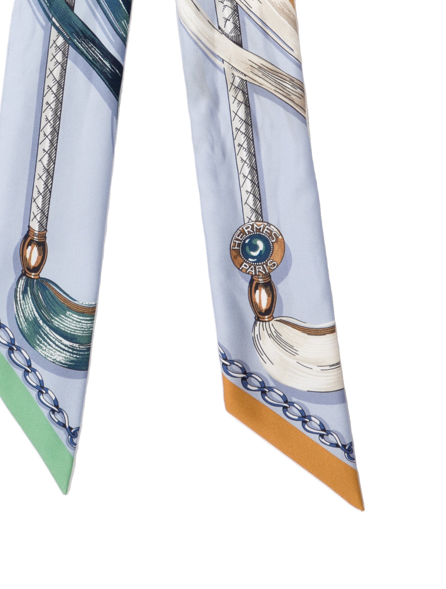 Hermès Cavalcades Silk Twilly Scarf