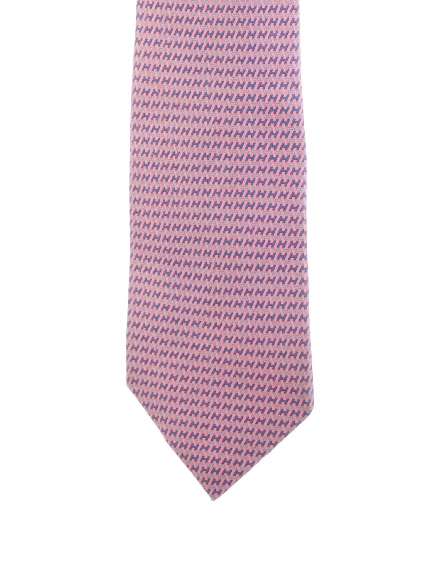 Hermès Pattern Print Silk Tie