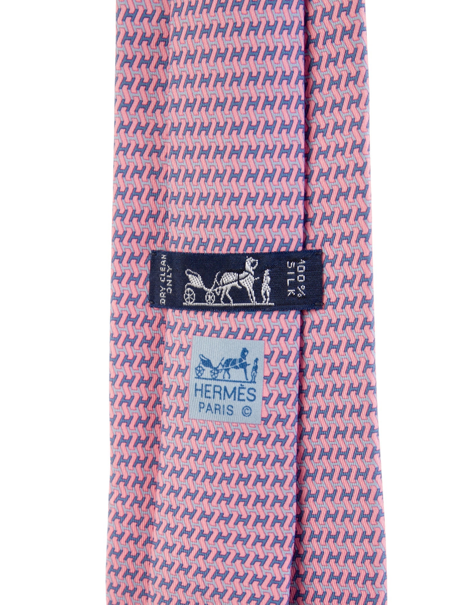 Hermès Pattern Print Silk Tie