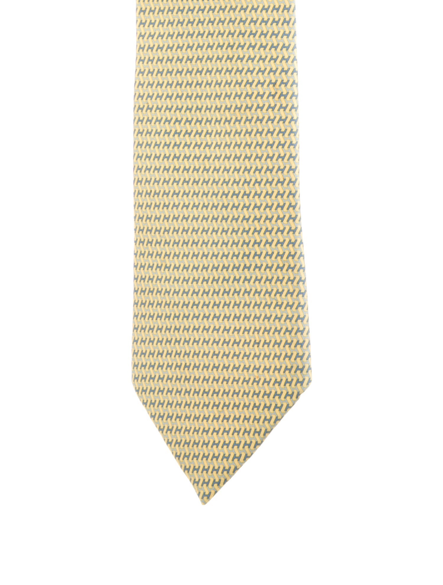 Hermès Pattern Print Silk Tie