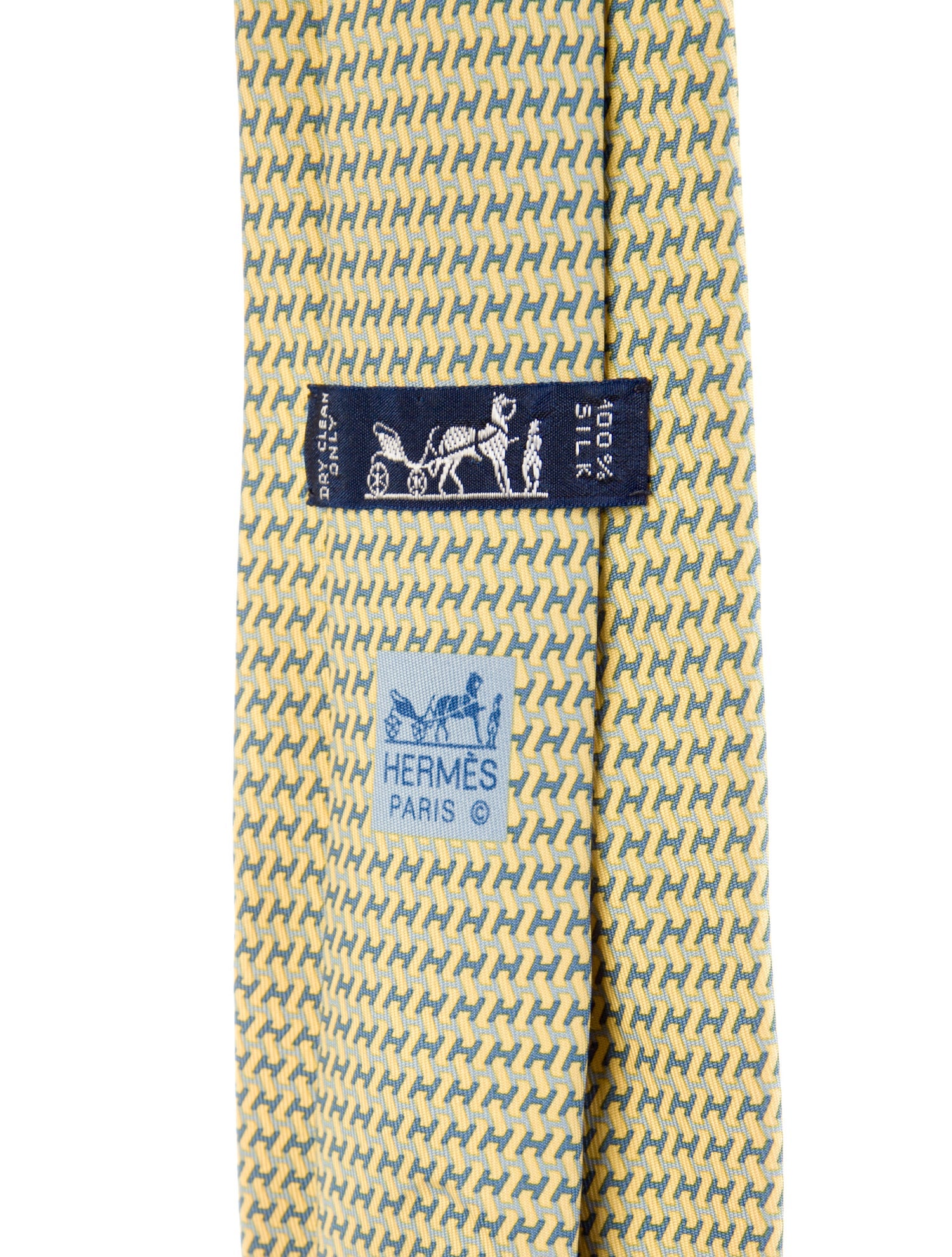 Hermès Pattern Print Silk Tie
