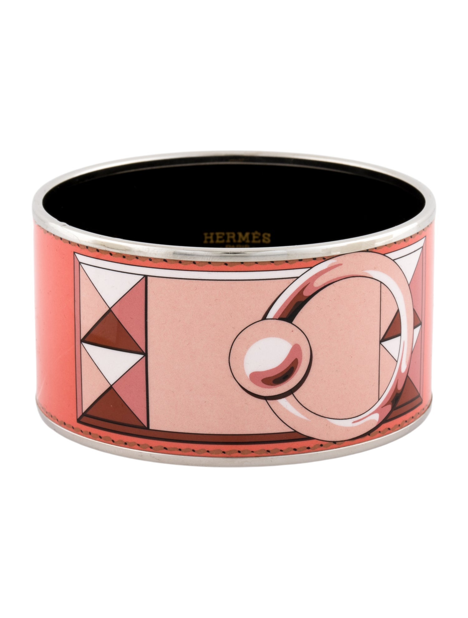 Hermès Extra Wide Enamel Bangle Bracelet