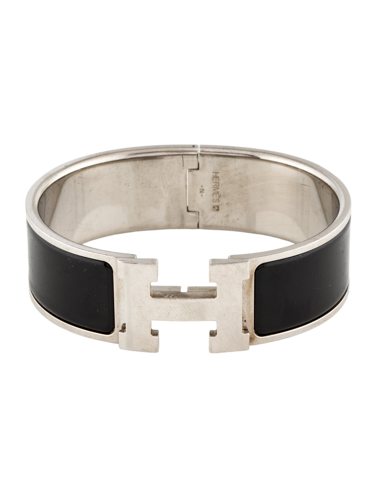 Hermès Enamel Clic Clac H Bangle Bracelet