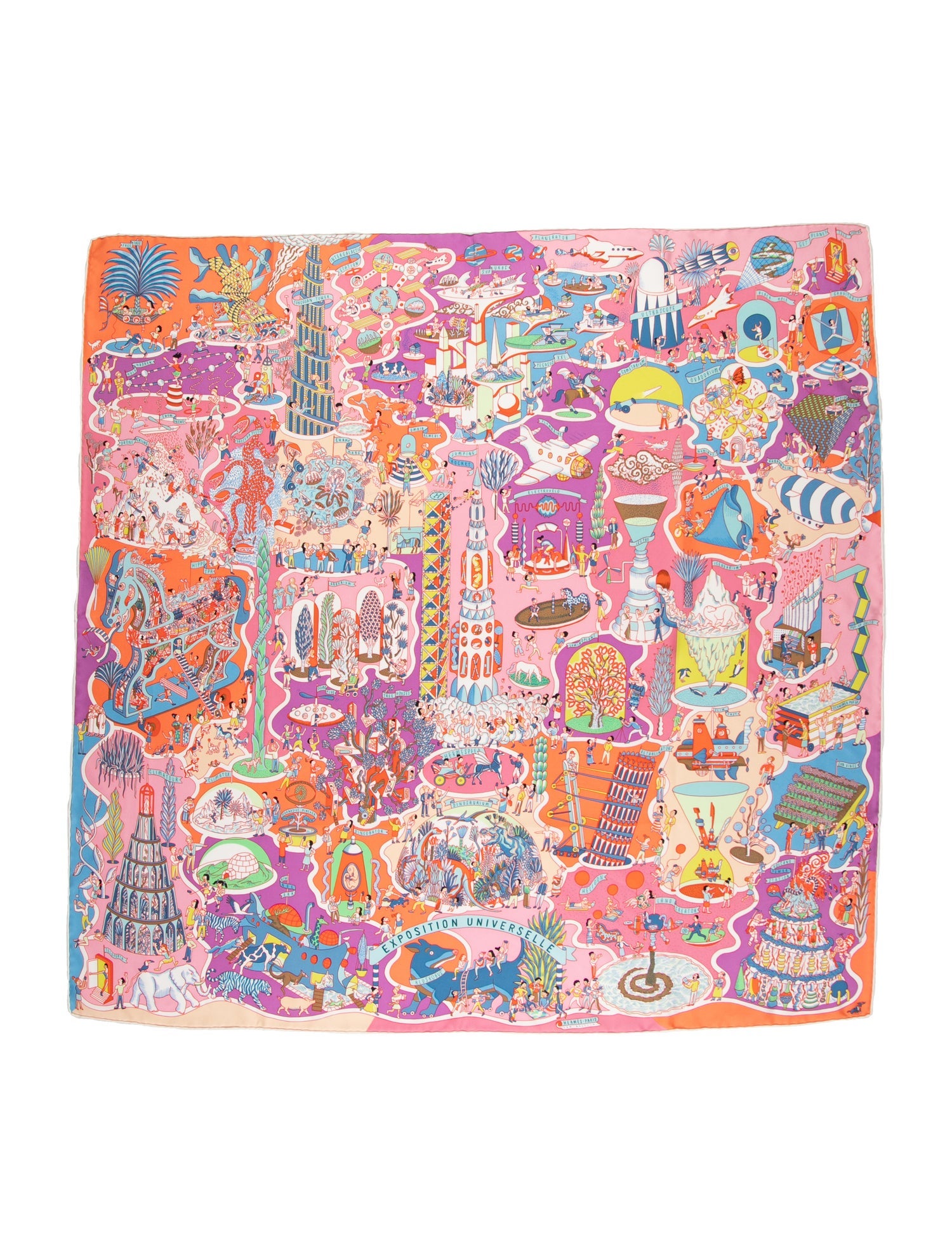 Hermès Exposition Universelle Silk Scarf