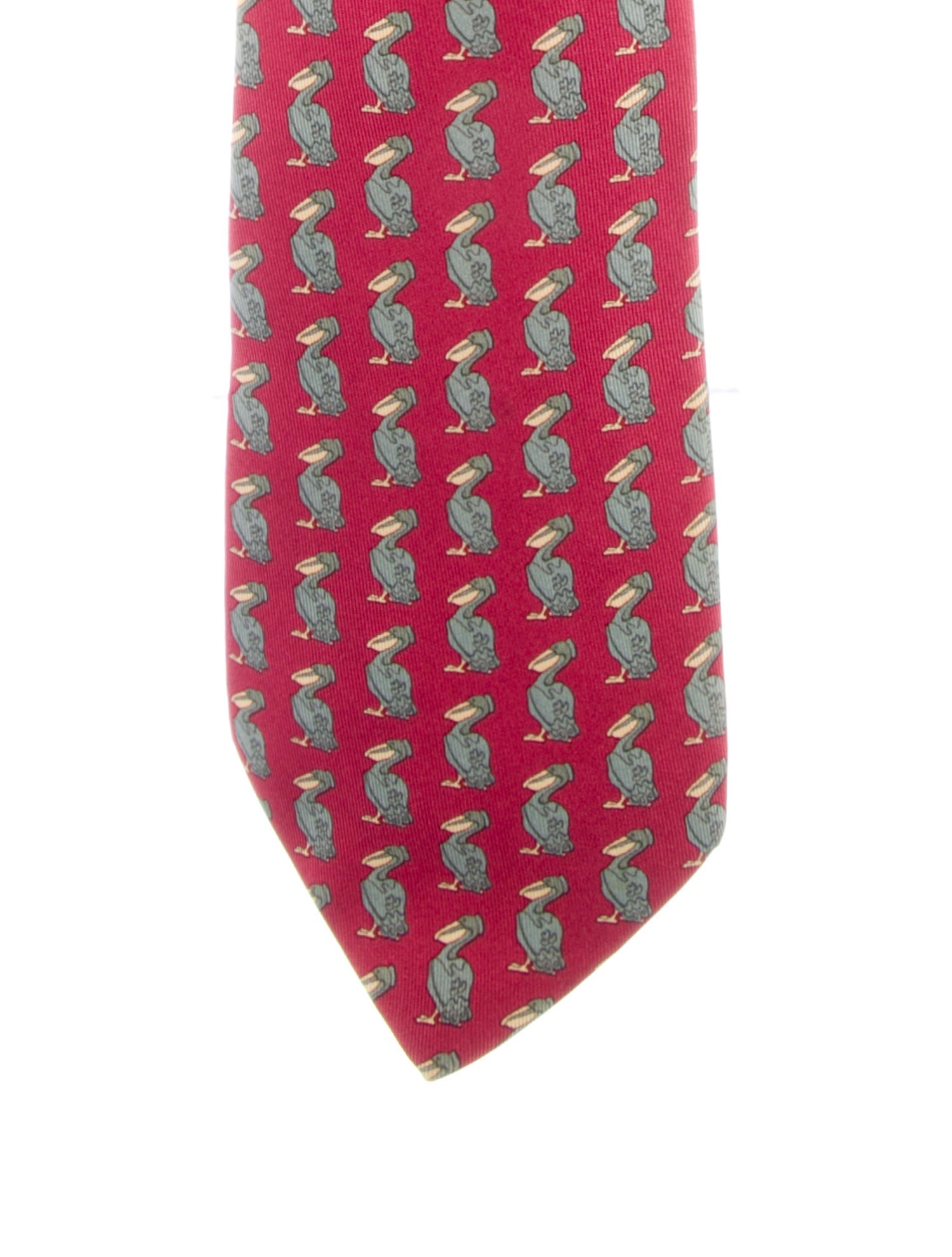 Hermès Pattern Print Silk Tie