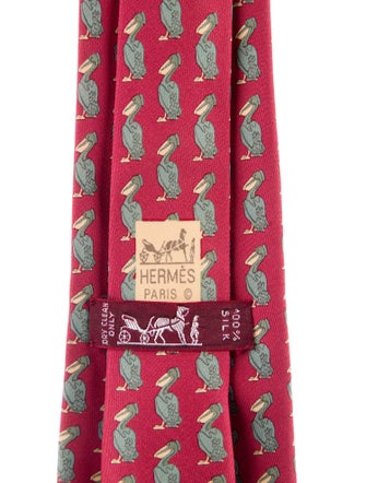 Hermès Pattern Print Silk Tie