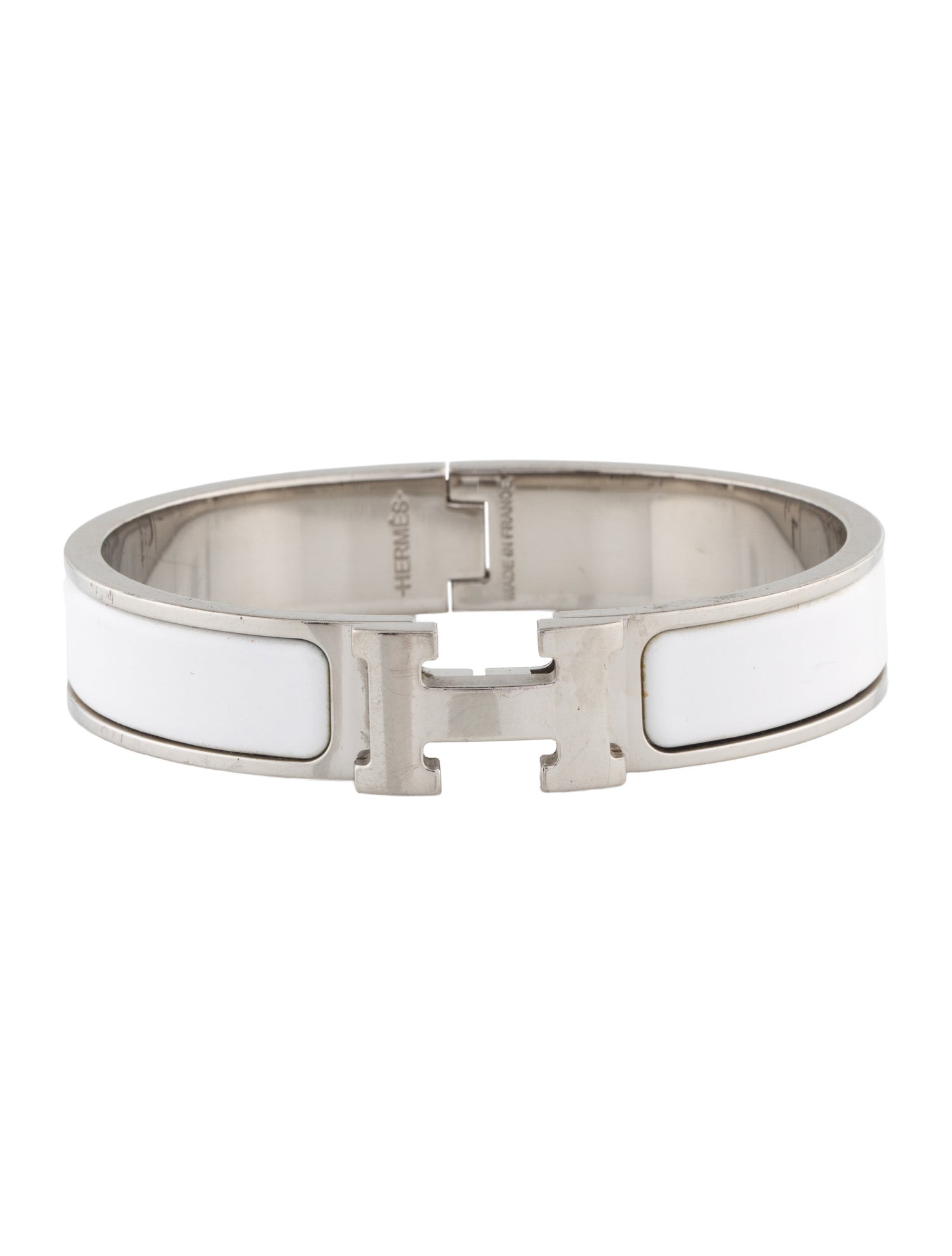 Hermès Enamel Clic H Bangle Bracelet