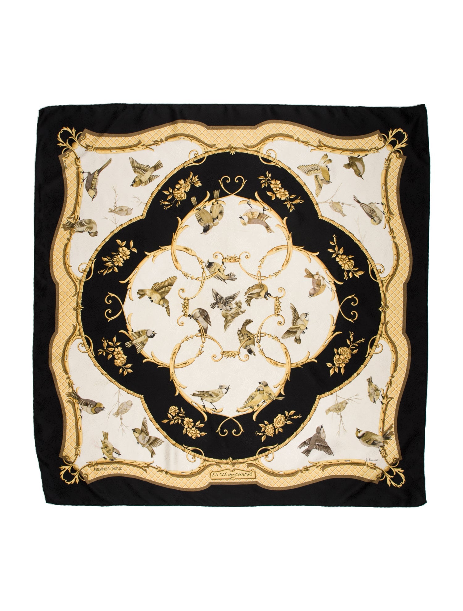 Hermès La Clè des Champs Jacquard Silk Scarf
