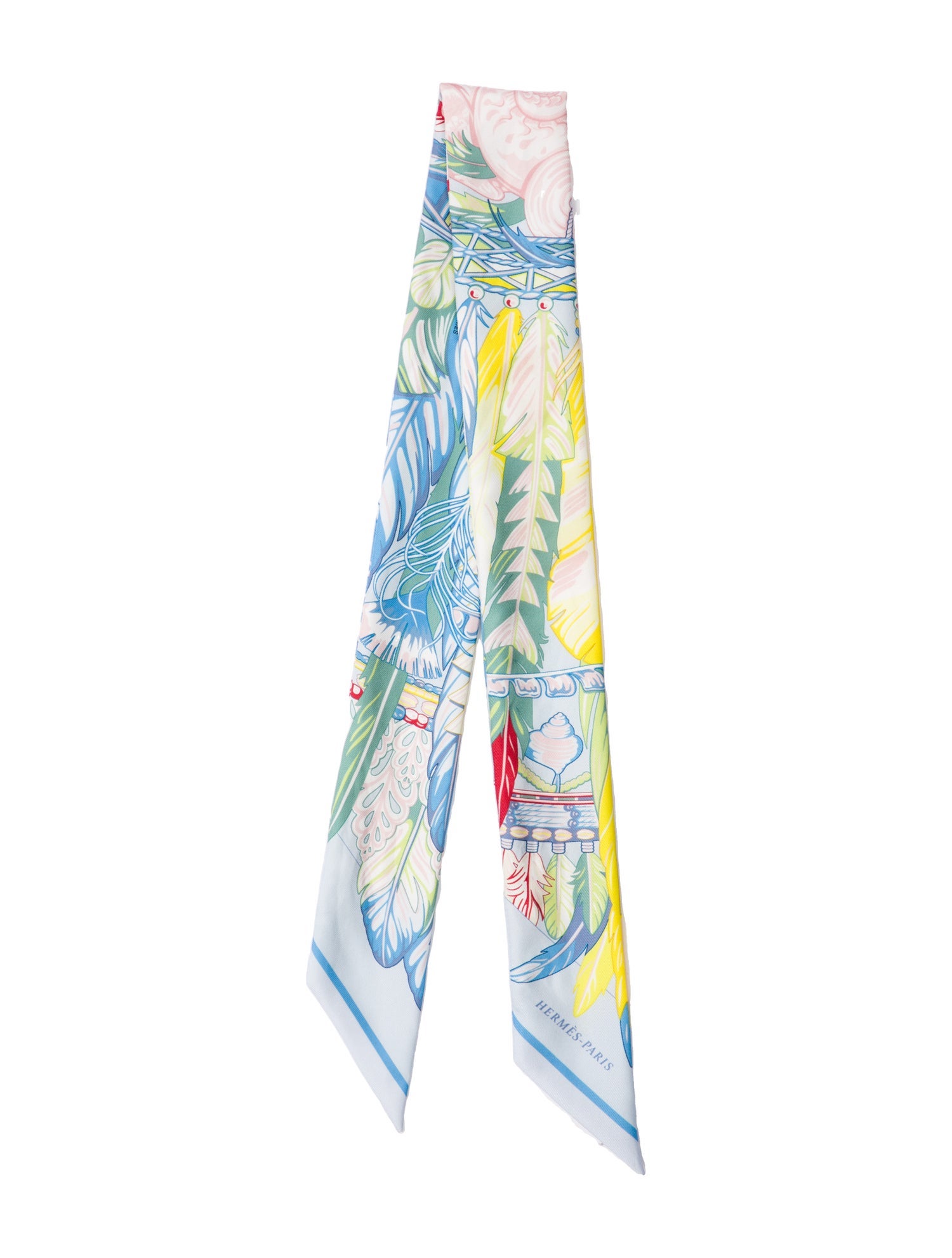 Hermès Danse Pacifique Silk Twilly Scarf