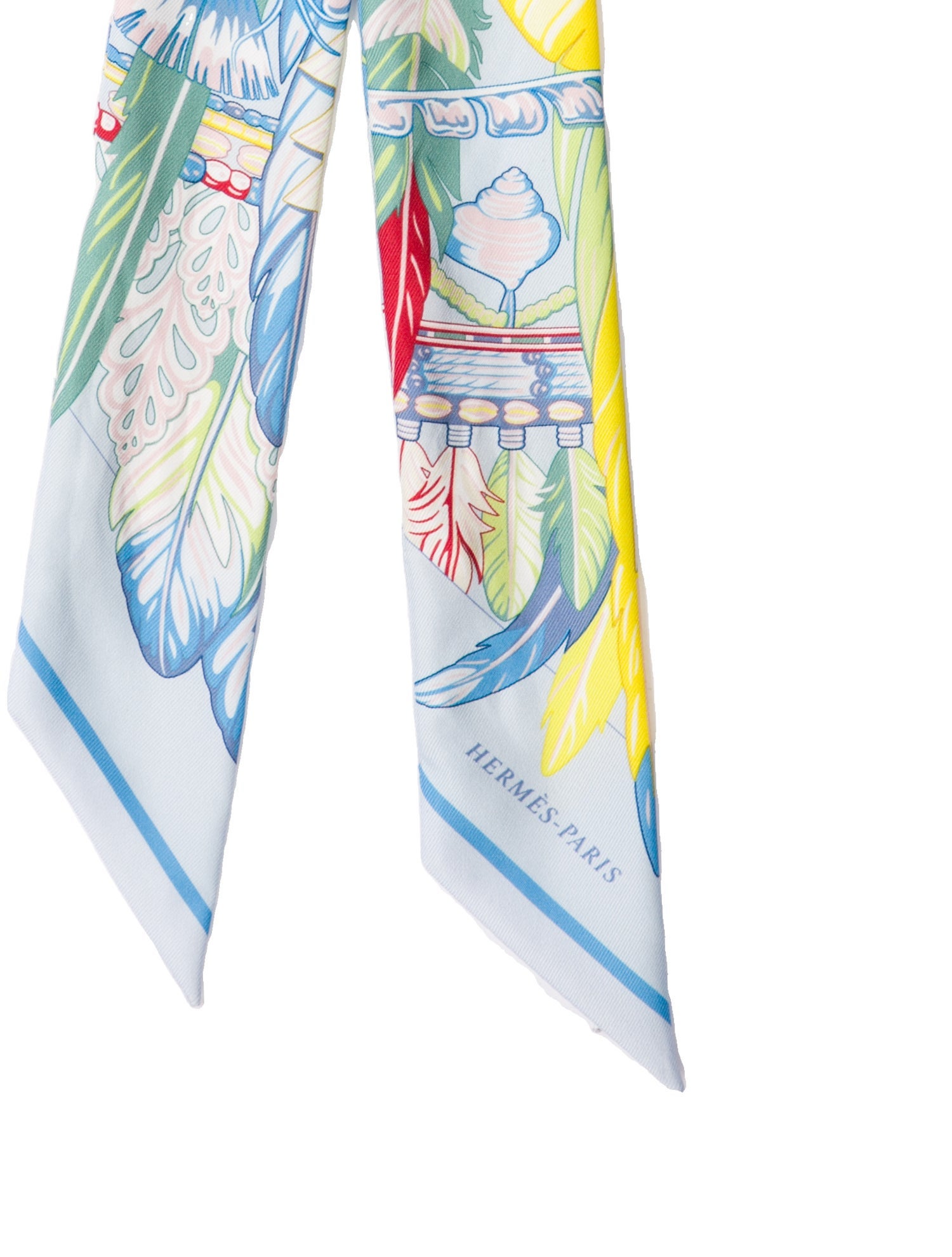 Hermès Danse Pacifique Silk Twilly Scarf