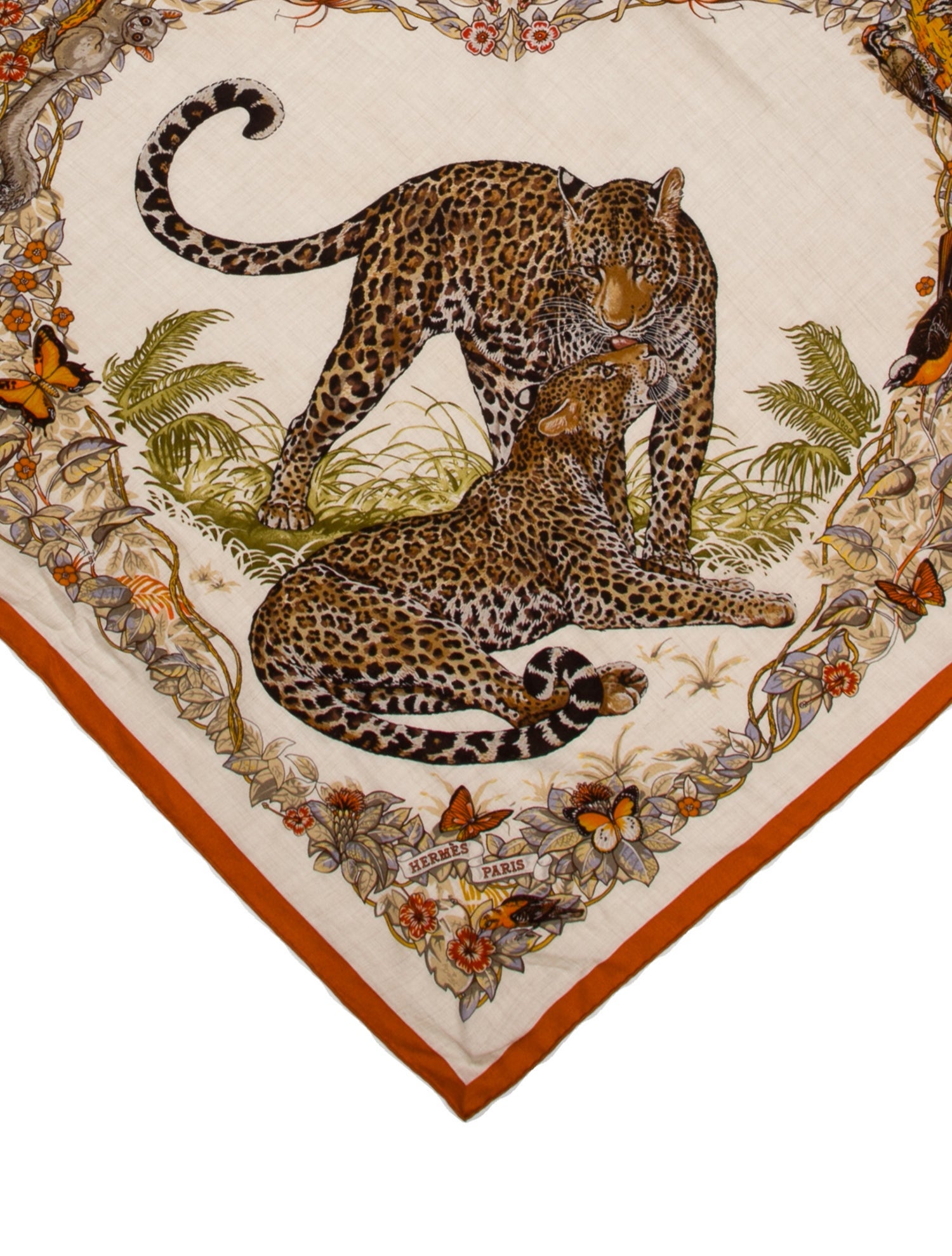 Hermès Jungle Love Cashmere Triangle Scarf