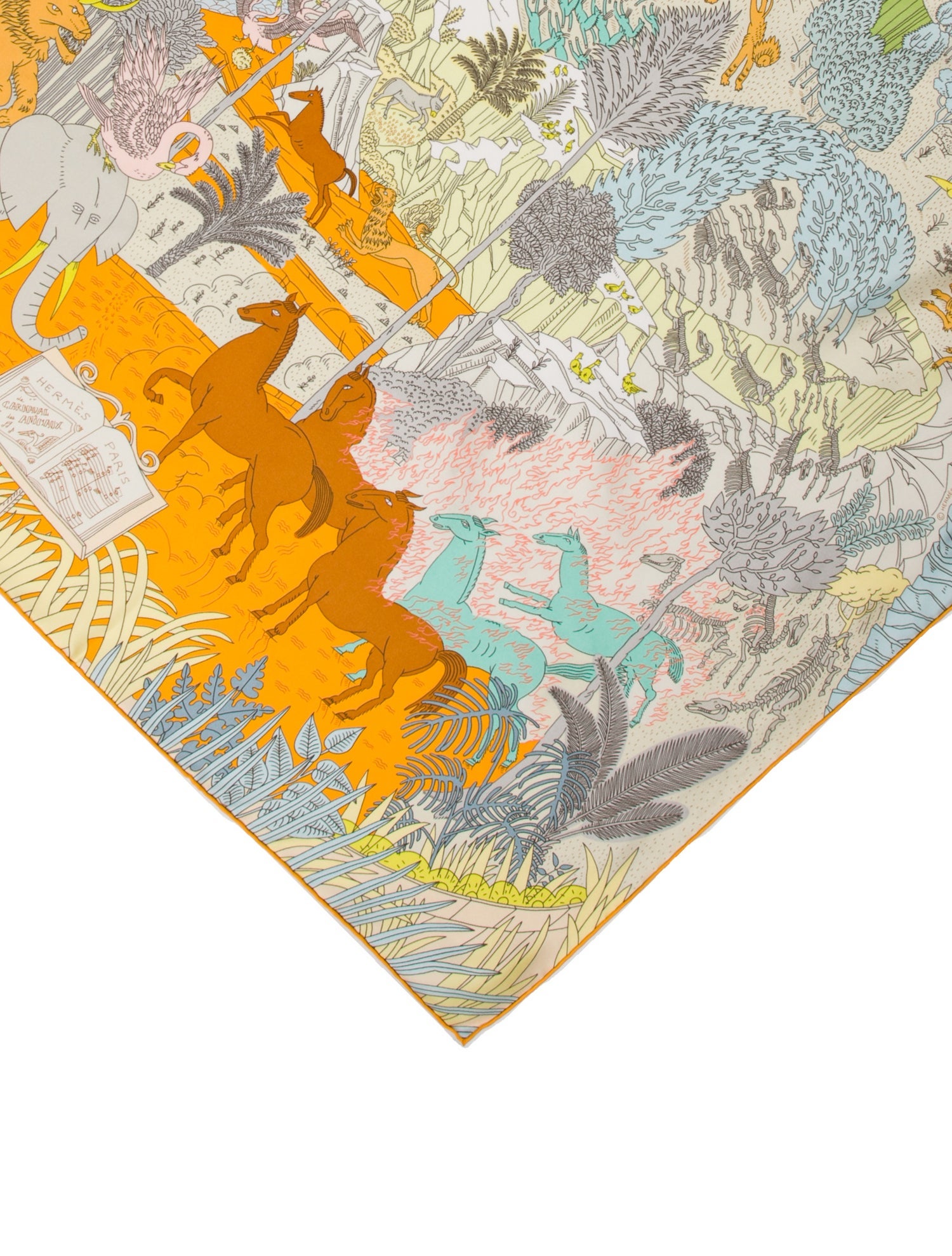 Hermès Le Carnaval des Animaux Silk Scarf w/ Tags
