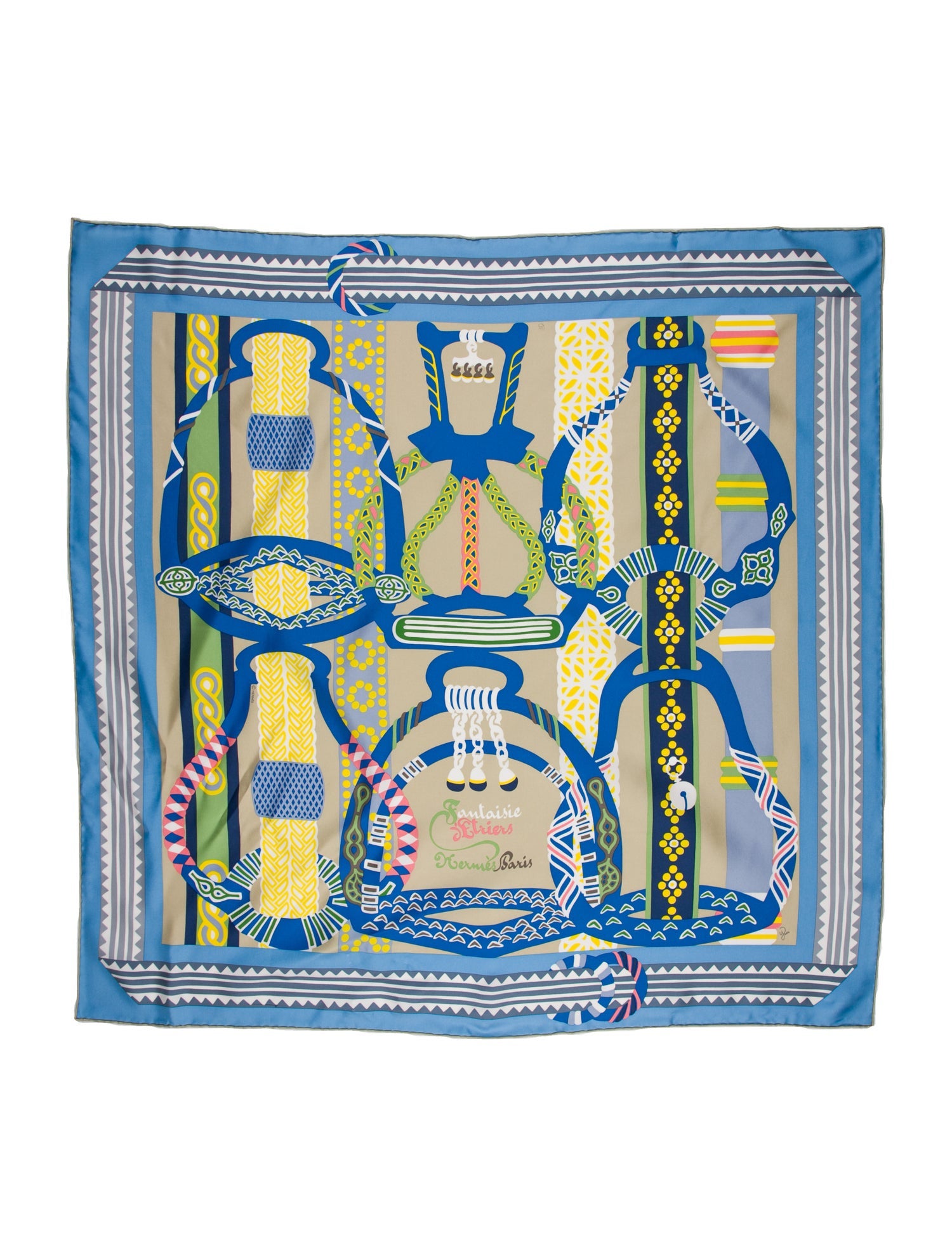 Hermès Fantaisie d'Etriers Silk Scarf w/ Tags
