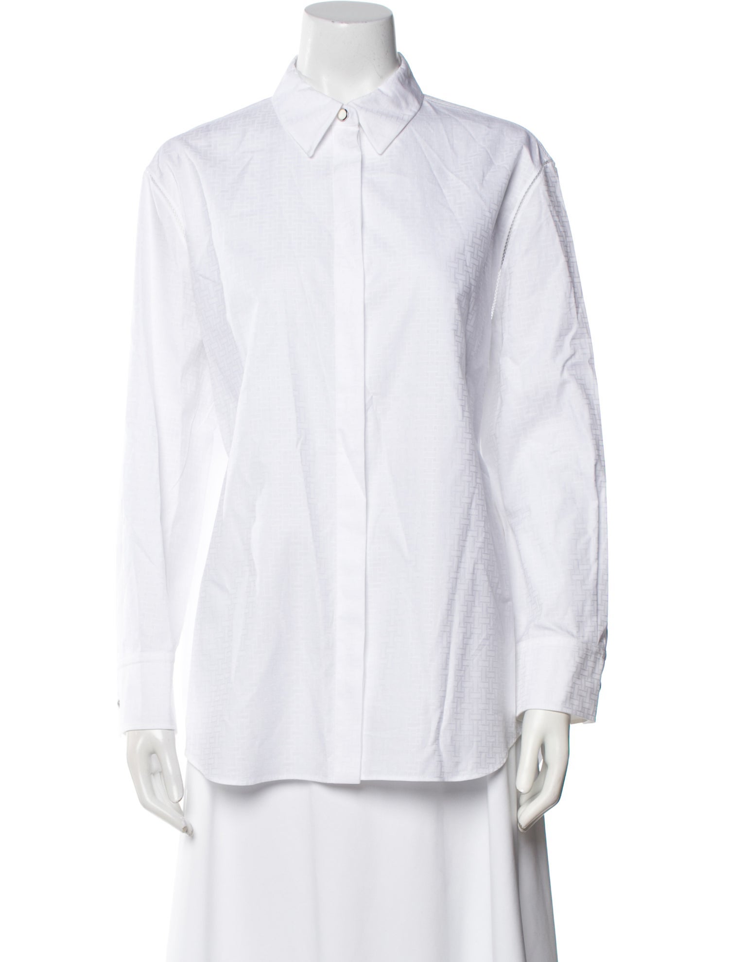 Hermès Long Sleeve Button-Up Top