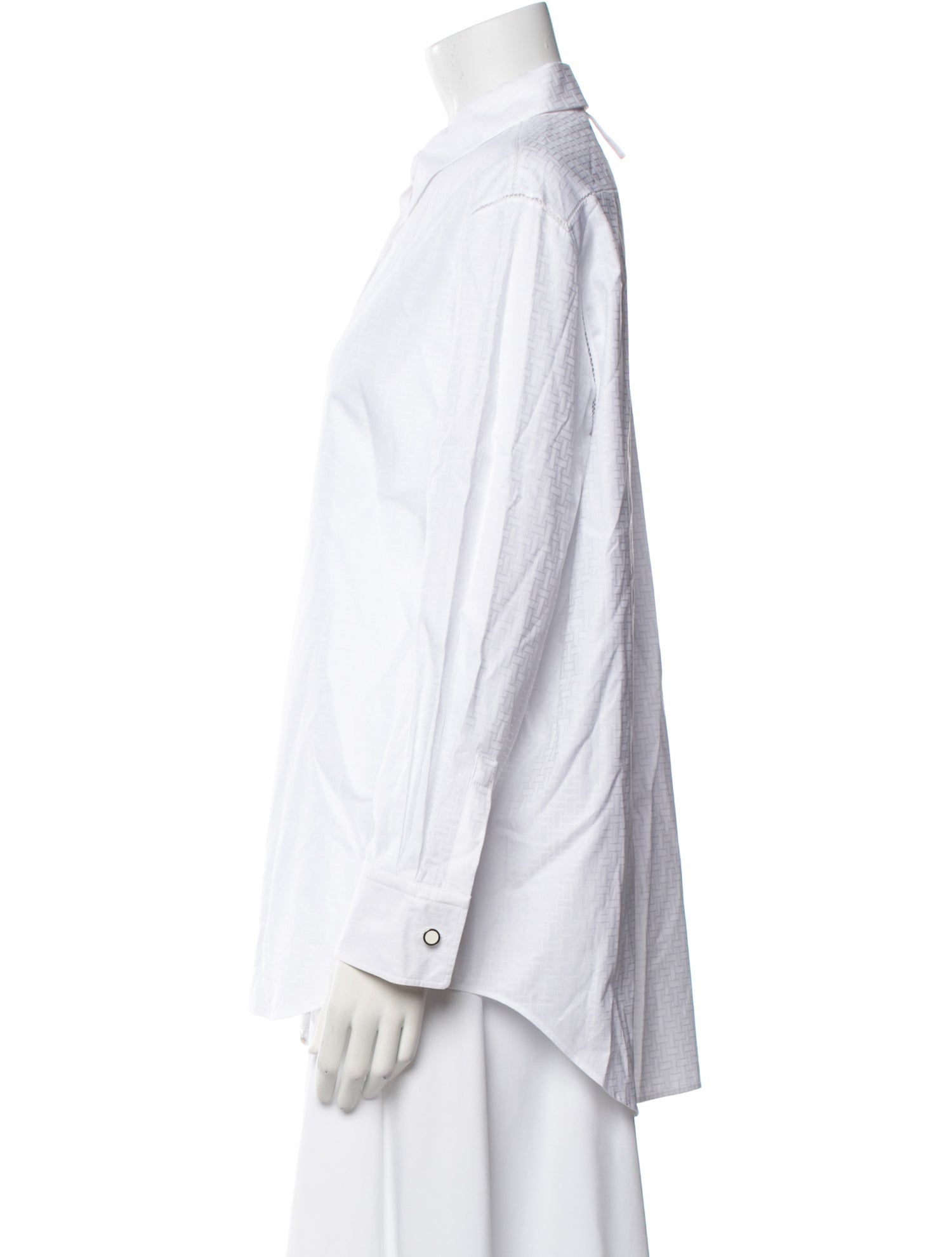 Hermès Long Sleeve Button-Up Top