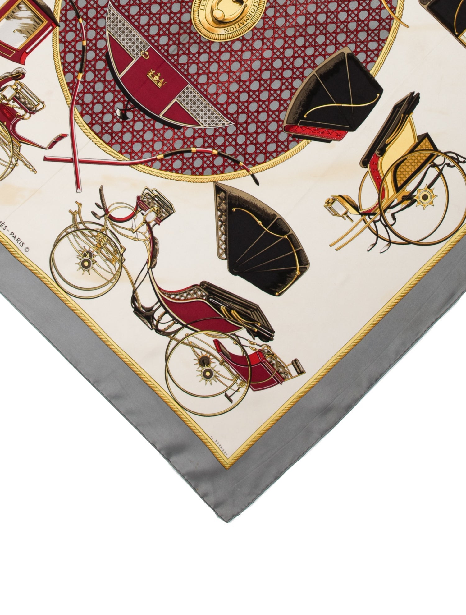 Hermès Les Voitures a Transformation Silk Scarf