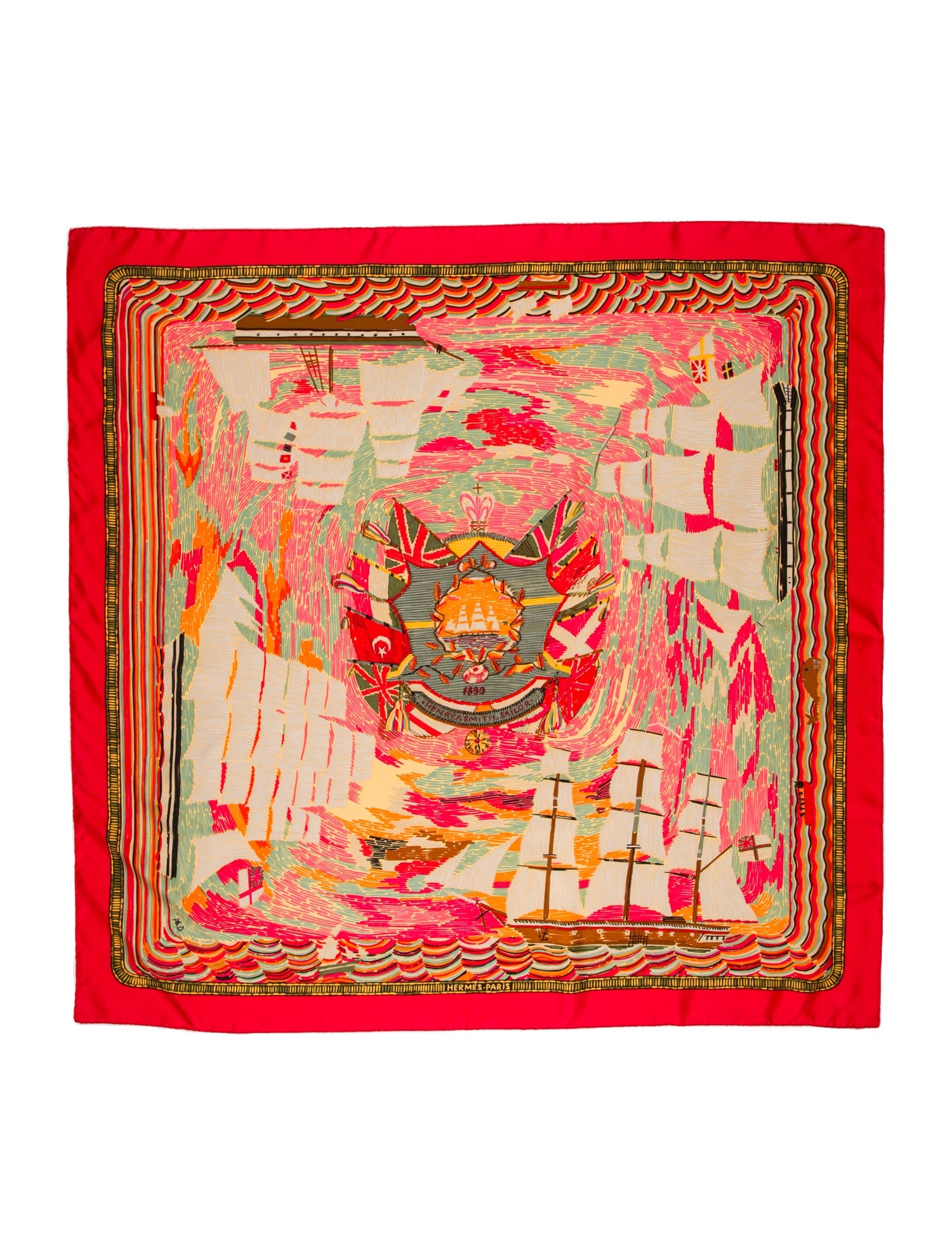 Hermès Marine Naive Silk Scarf