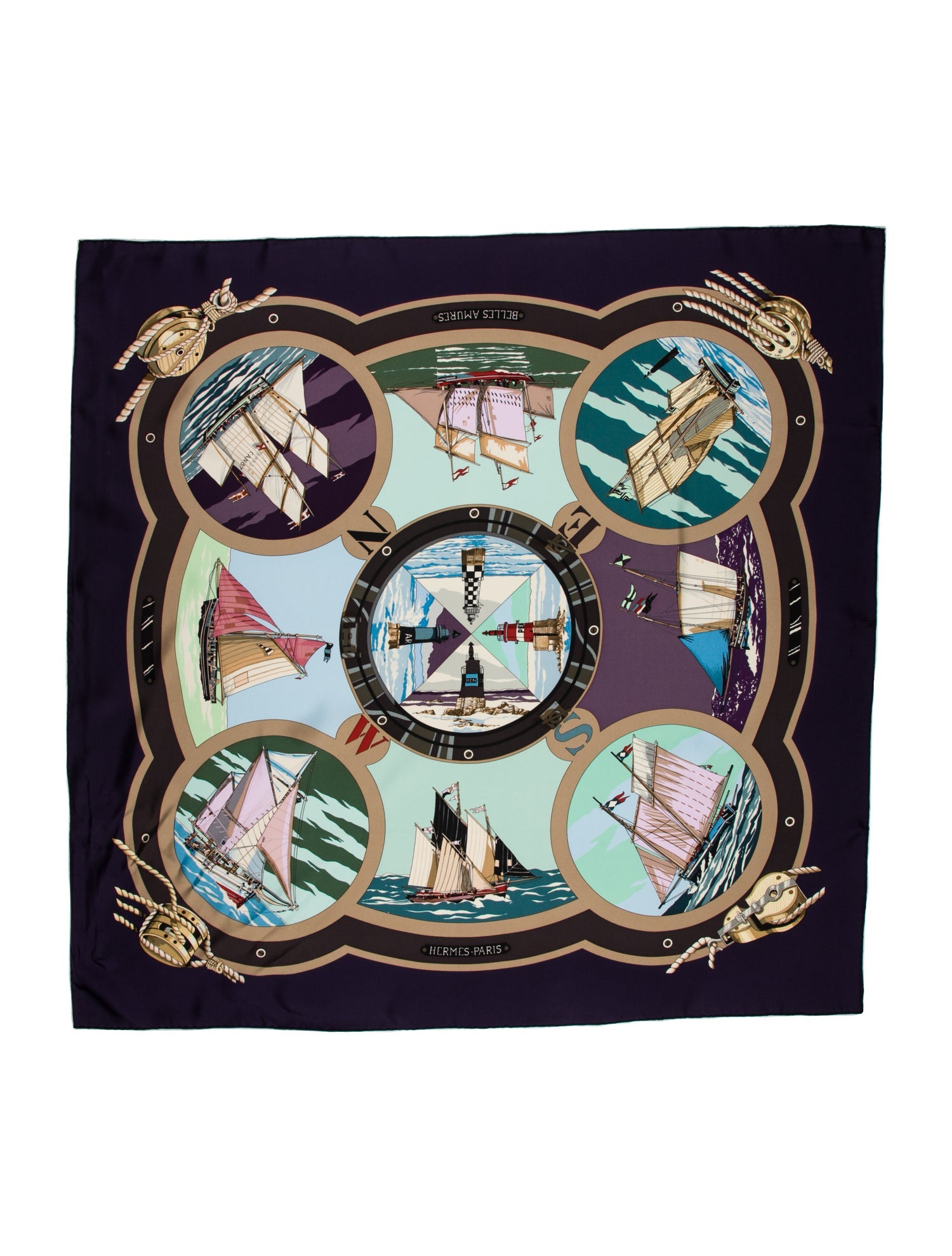 Hermès Belles Amures Silk Scarf