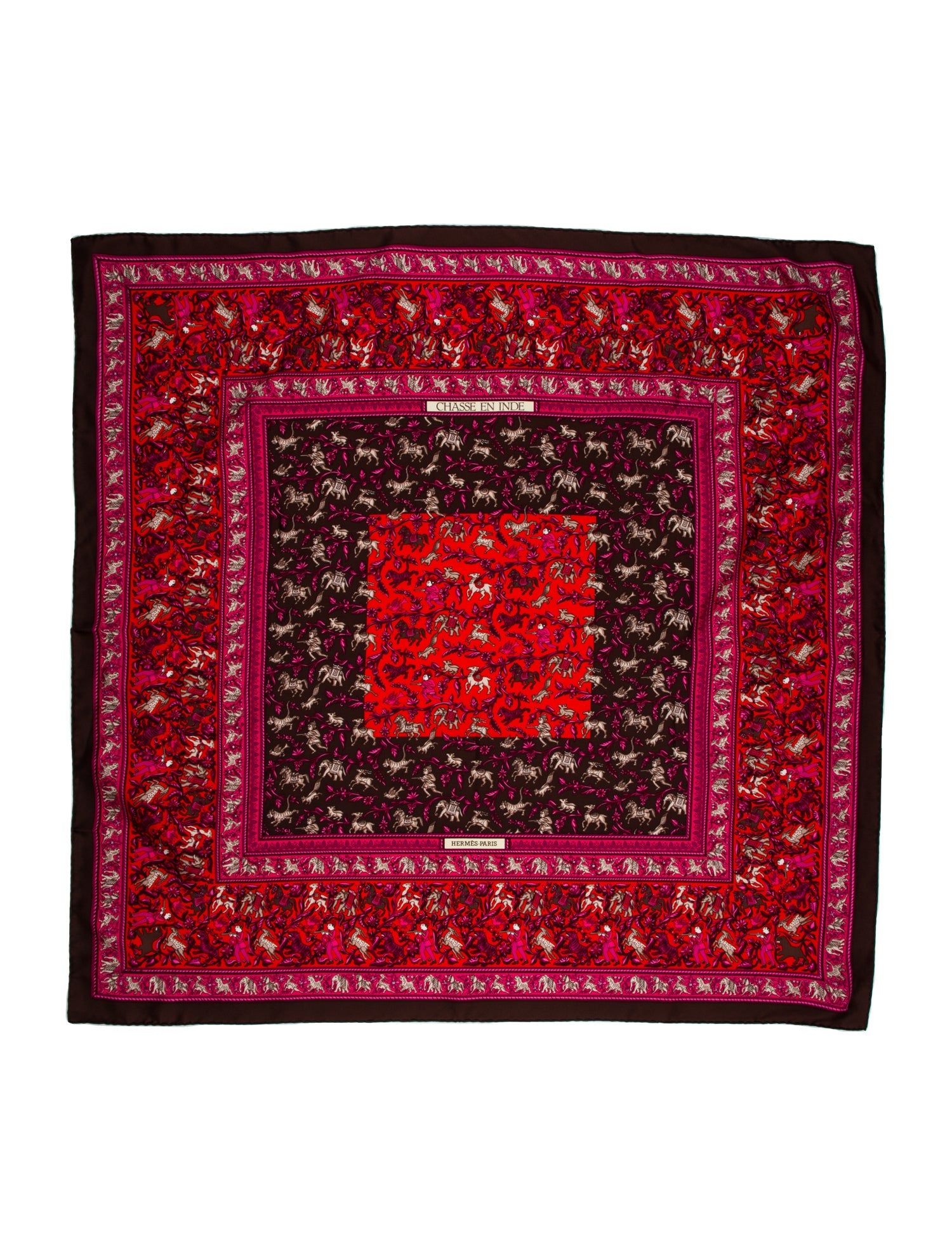 Hermès Chasse En Inde Silk Scarf w/ Tags