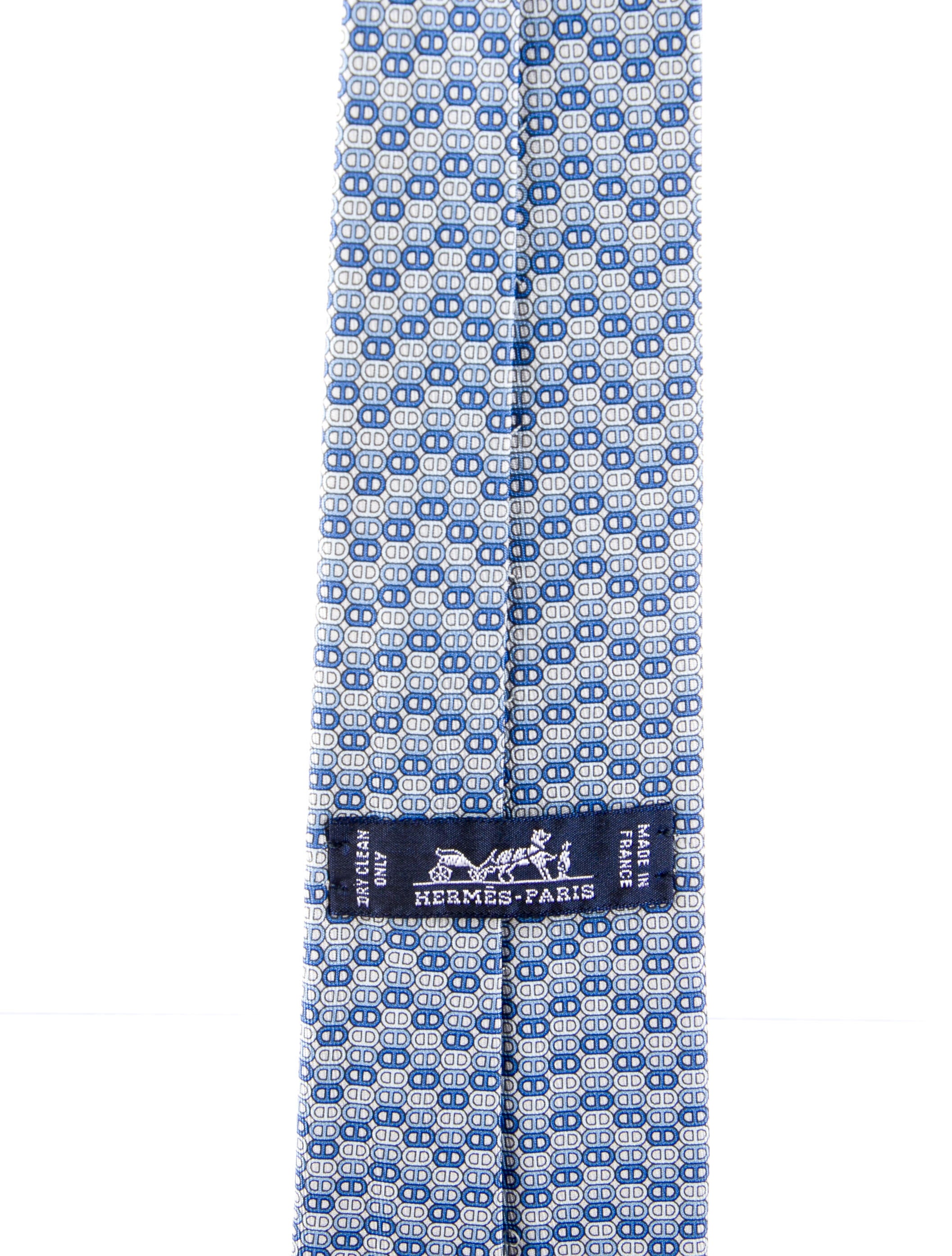 Hermès Geometric Pattern Silk Tie
