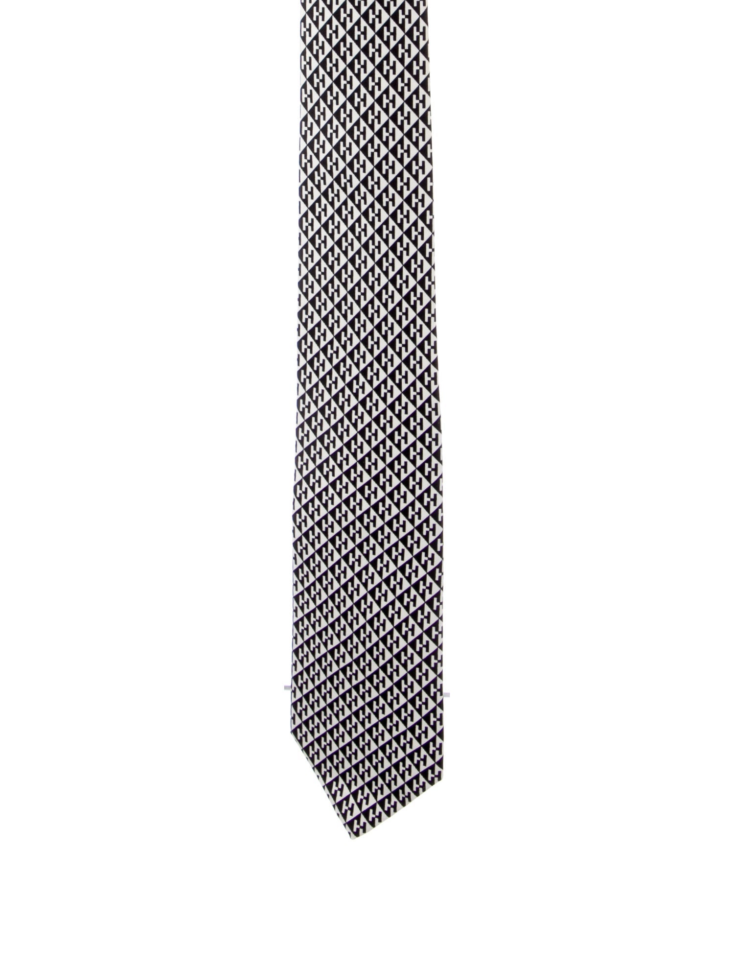 Hermès H Print Silk Tie