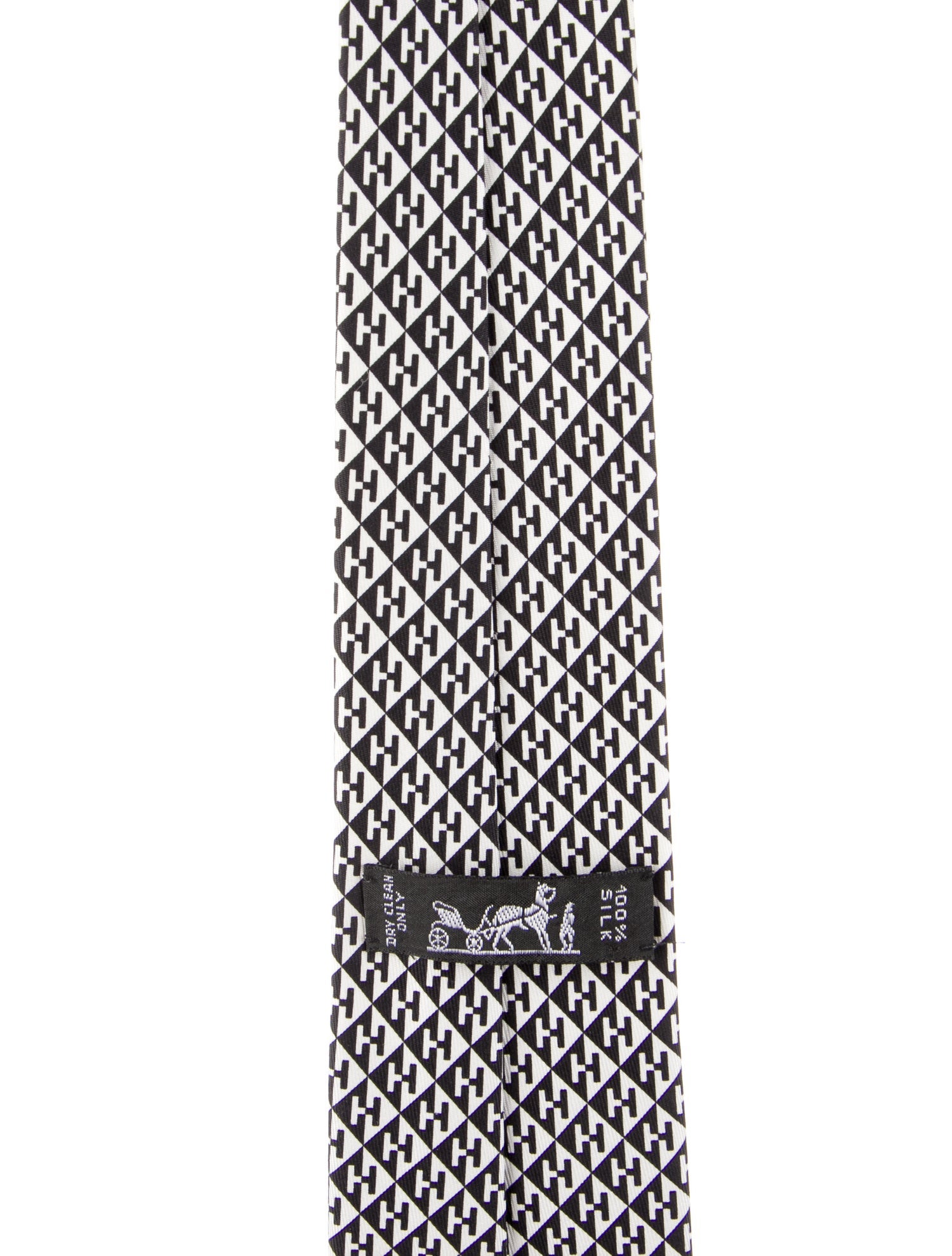 Hermès H Print Silk Tie