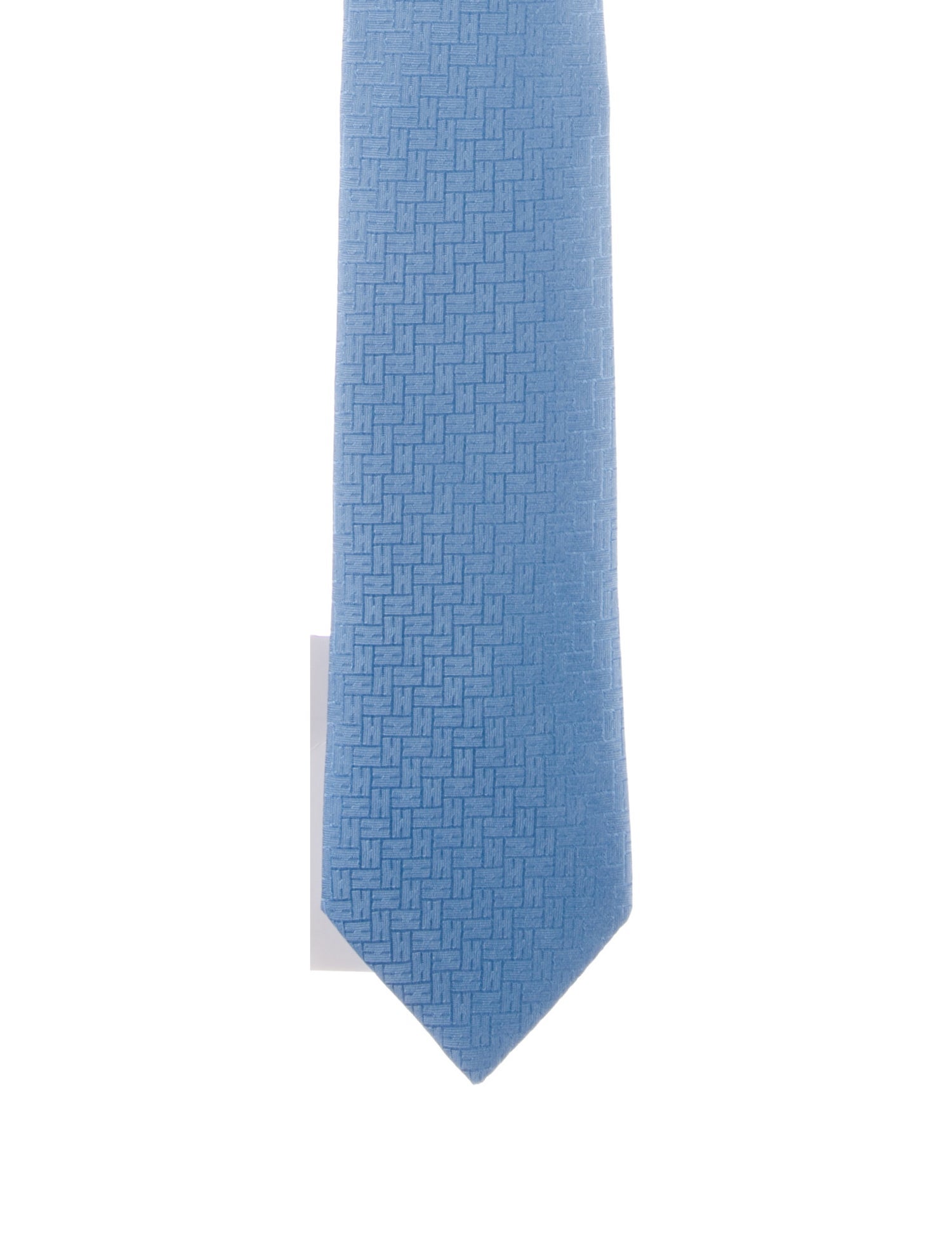 Hermès Silk Blue Pattern Print Tie w/Tags