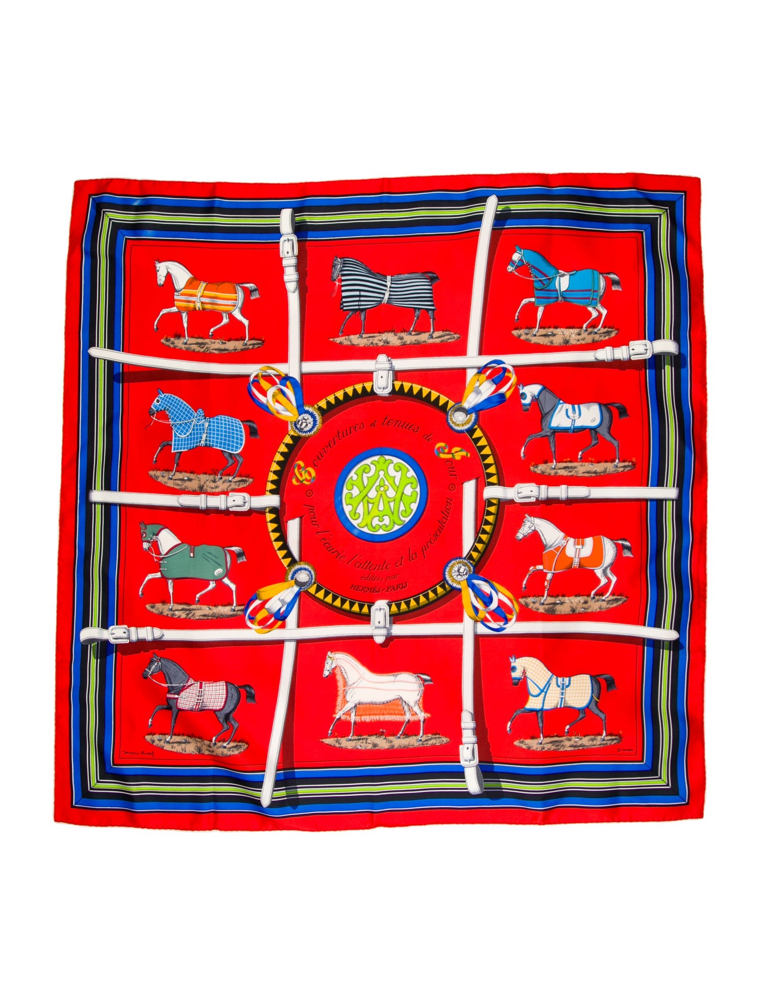 Hermès Couvertures et Tenues de Jour Silk Scarf