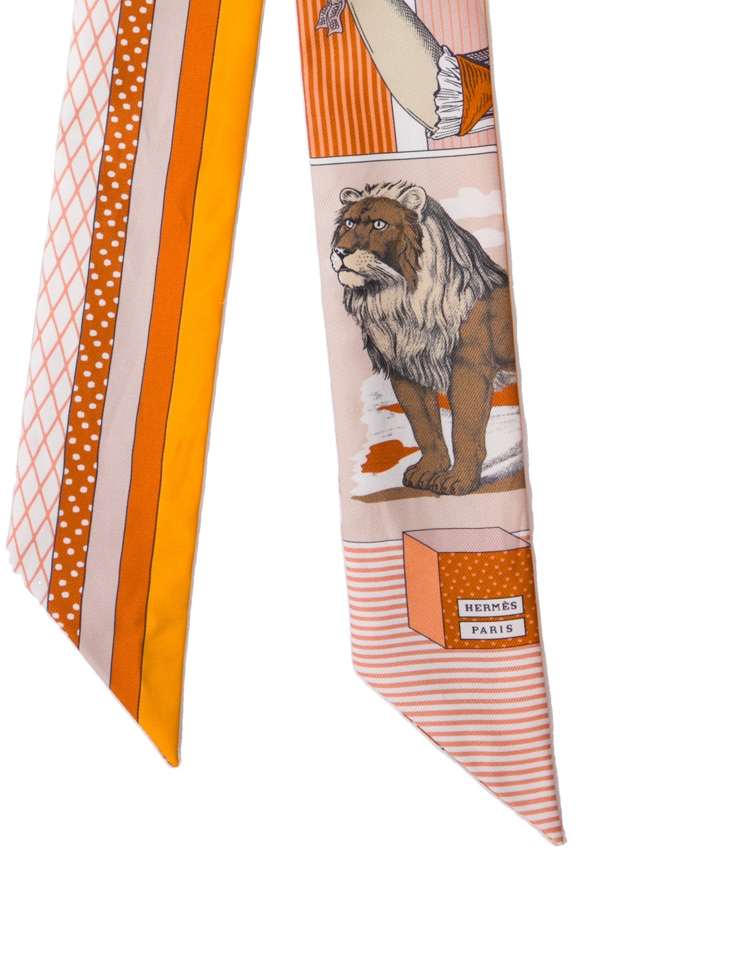 Hermès Grand Théâtre Nouveau Silk Twilly Scarf