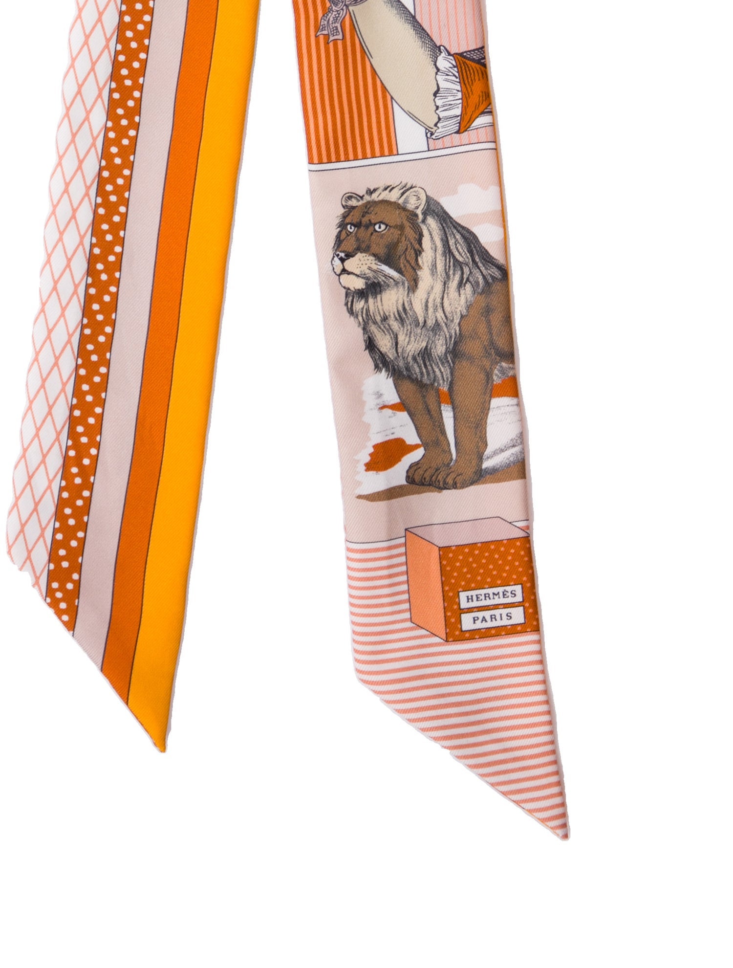 Hermès Grand Théâtre Nouveau Silk Twilly Scarf