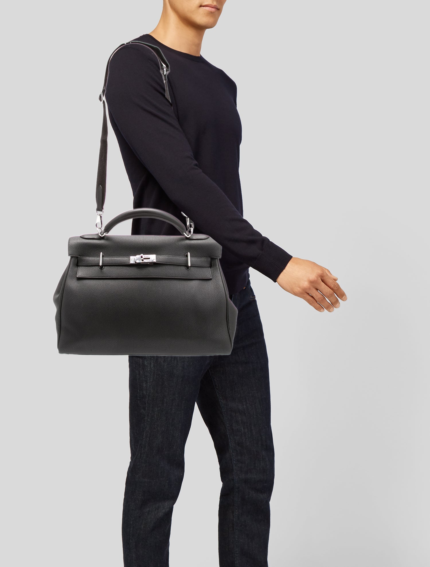 Hermès Togo Maxi Kelly Retourne 42 w/ Strap