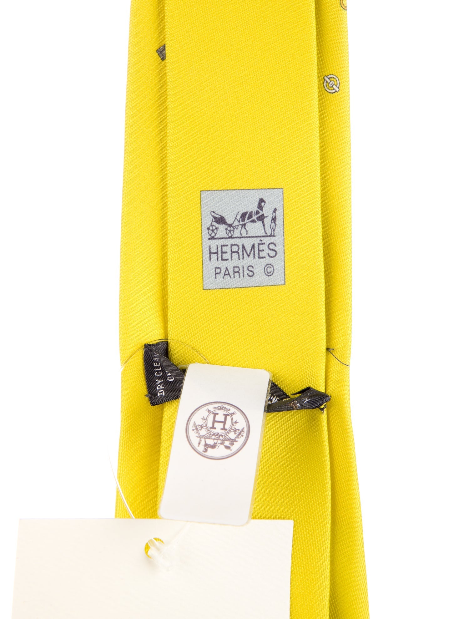 Hermès pattern print tie w/Tags