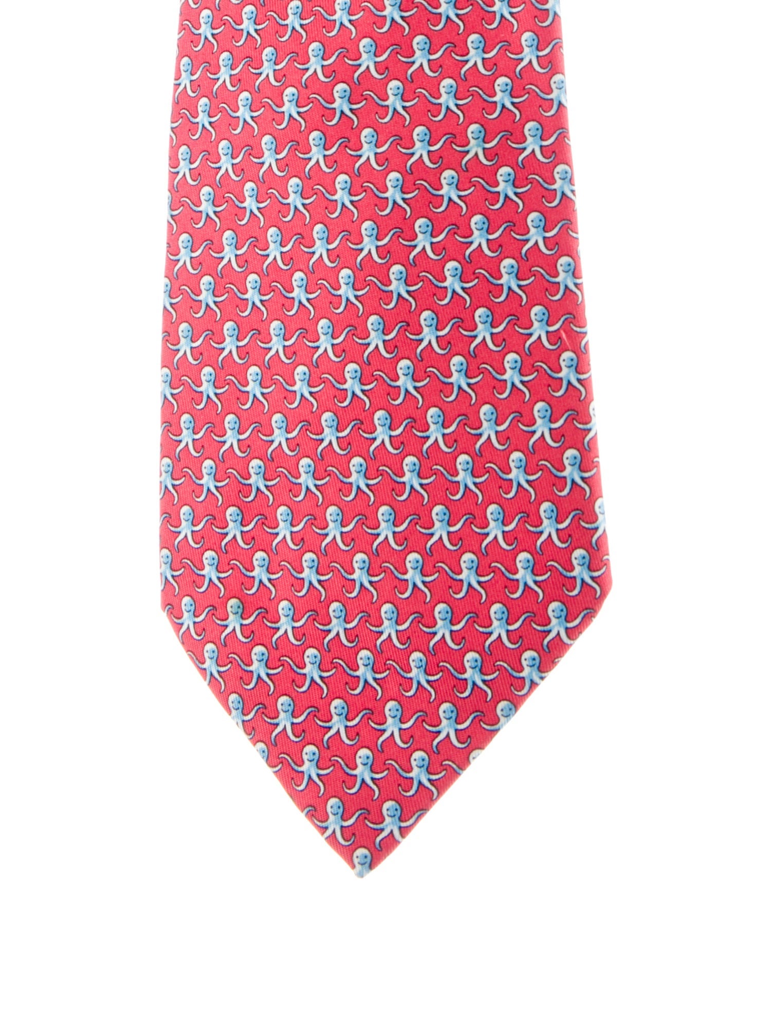Hermès mens red pattern print tie