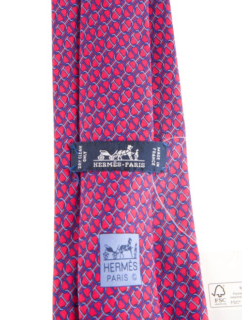 Hermès Abstract Pattern Silk Tie