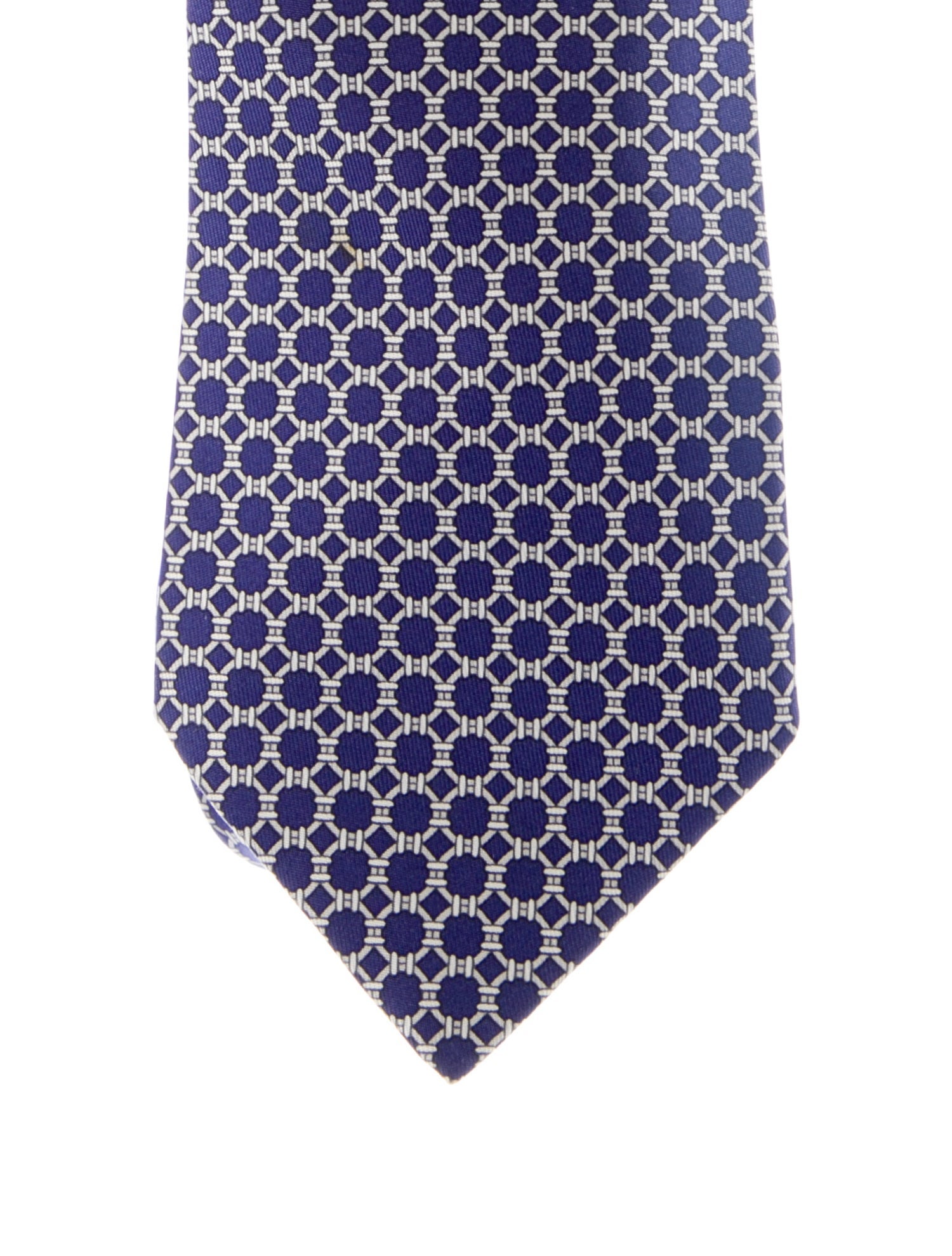 Hermès mens' blue multicolored tie