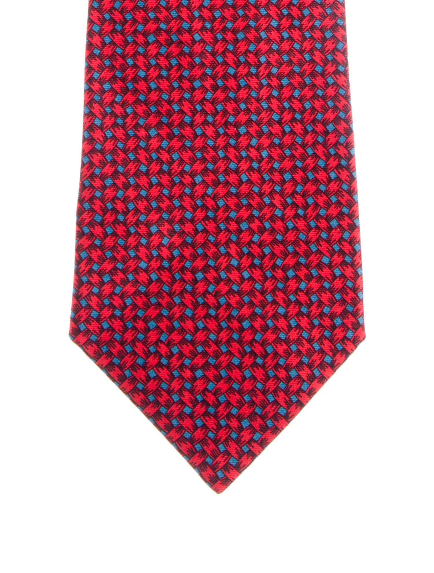 Hermès mens' red and blue tie