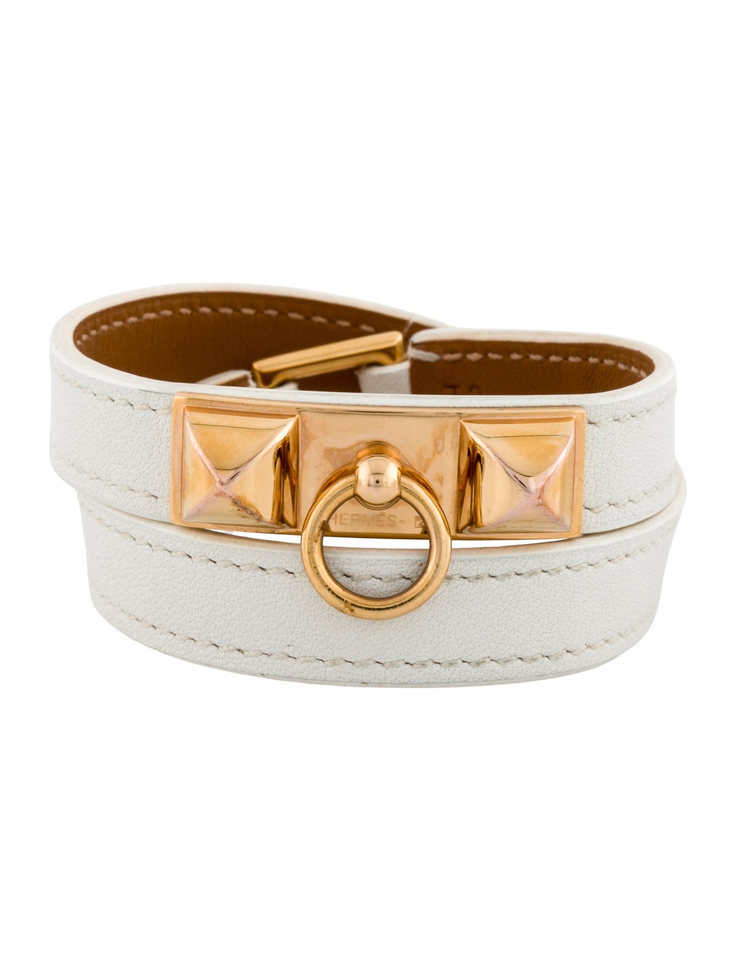 Hermès Leather Rivale Double Tour Wrap Bracelet