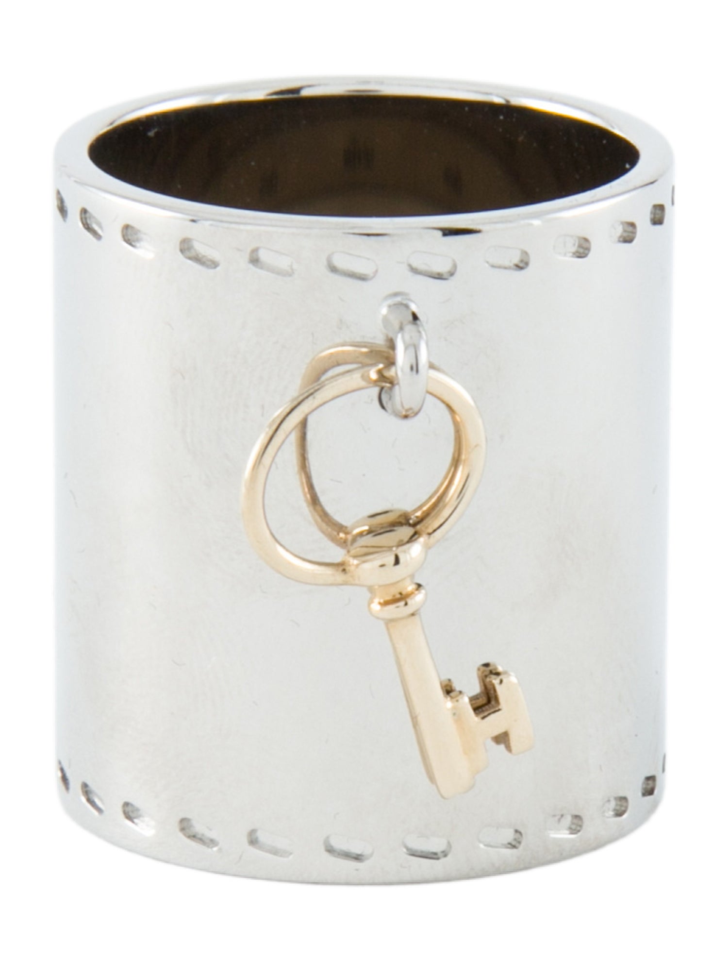 Hermès Key Charm Scarf Ring Metal Scarf w/ Tags