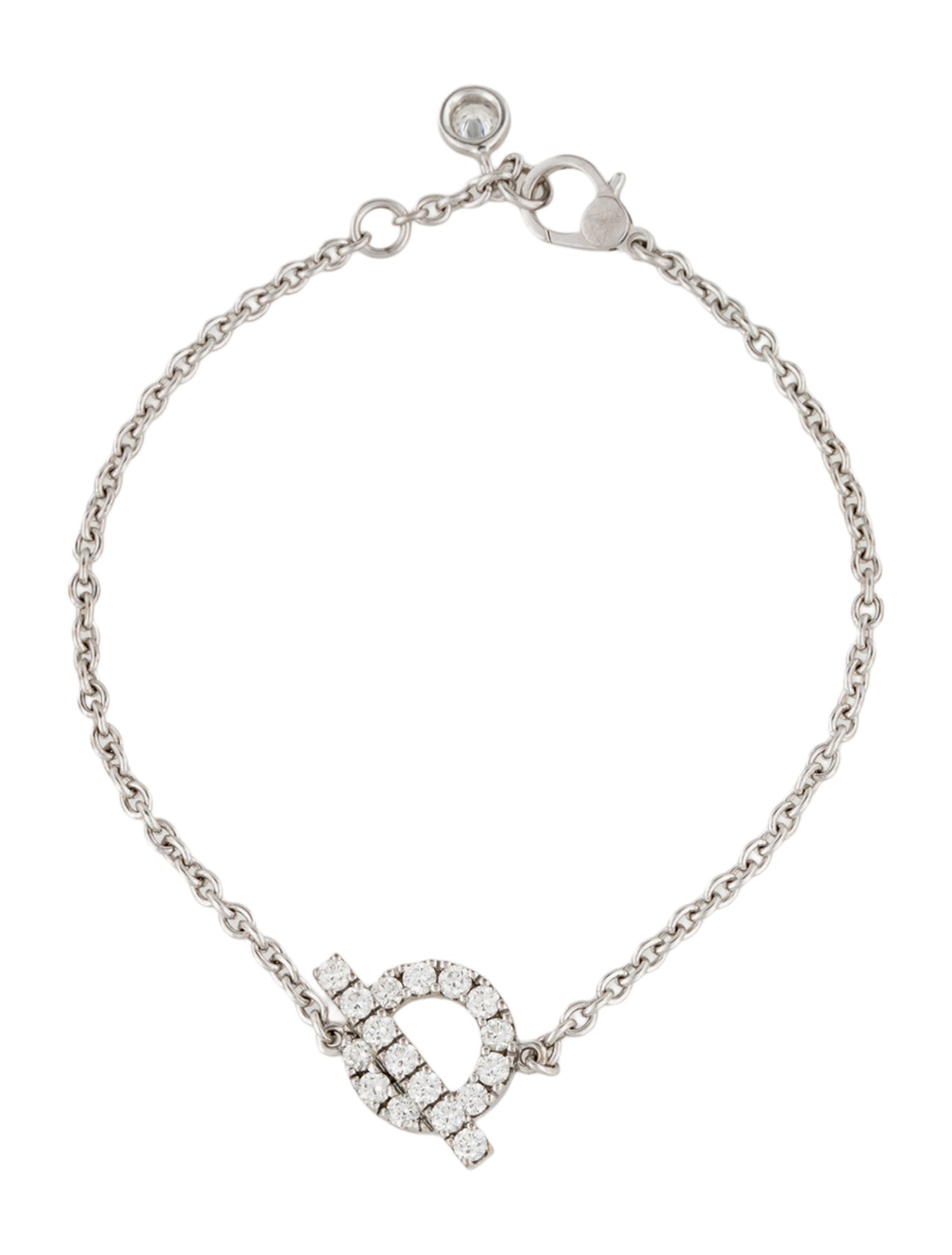 Hermès 18K Diamond Finesse Station Bracelet