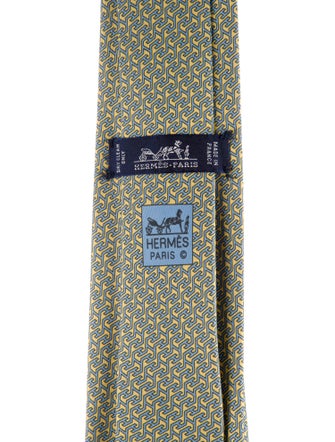 Hermès pattern print tie