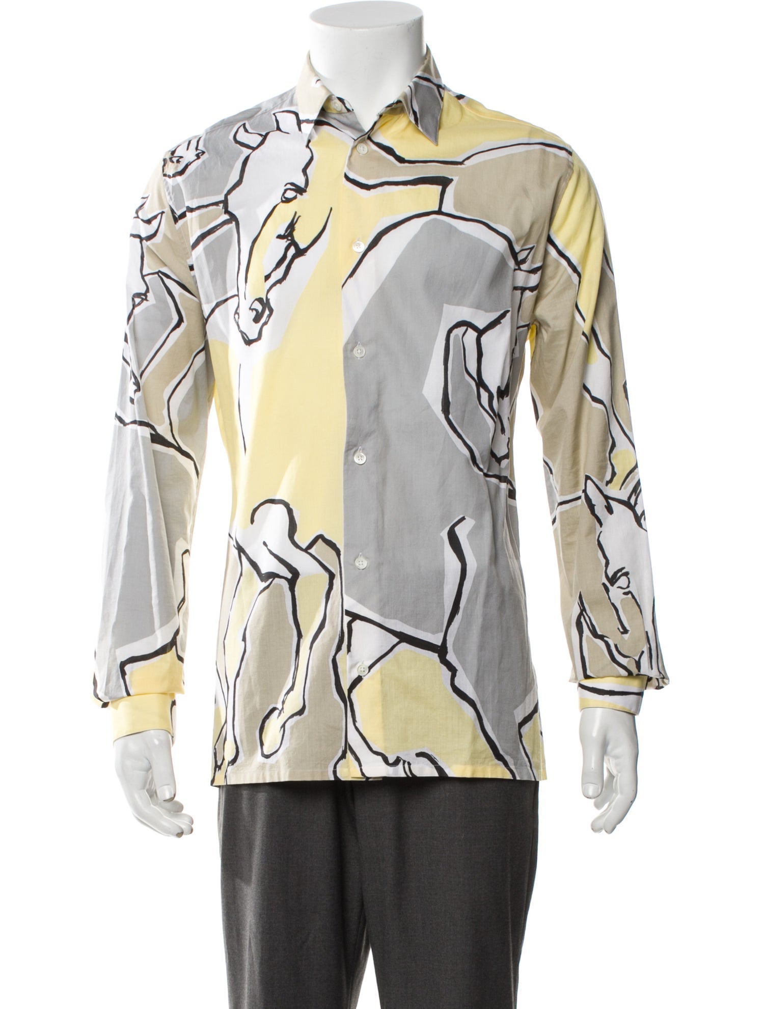 Hermès Printed Long Sleeve Shirt