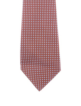 Hermès pattern print tie