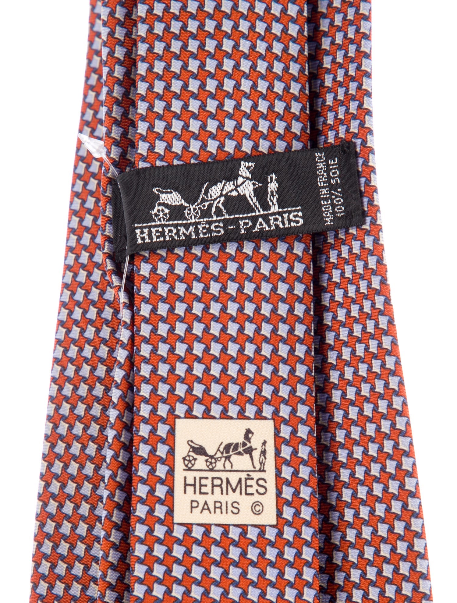 Hermès pattern print tie